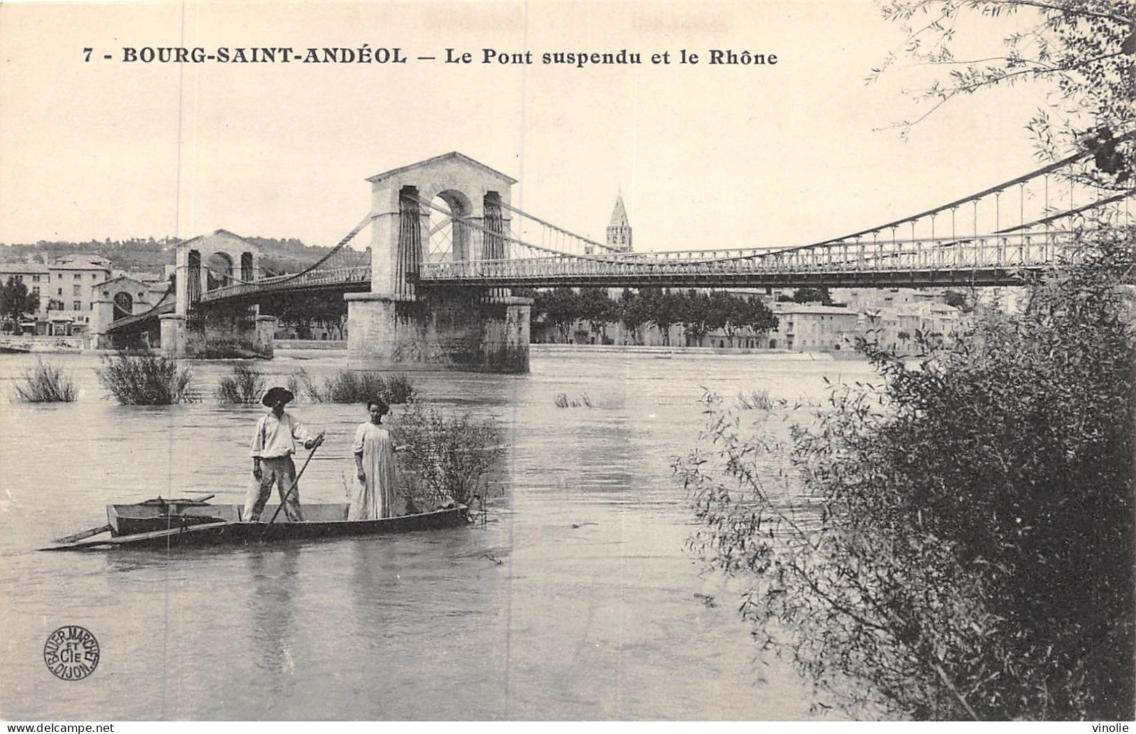 24-5654 : BOURG-SAINT-ANDEOL. LE PONT SUSPENDU - Bourg-Saint-Andéol