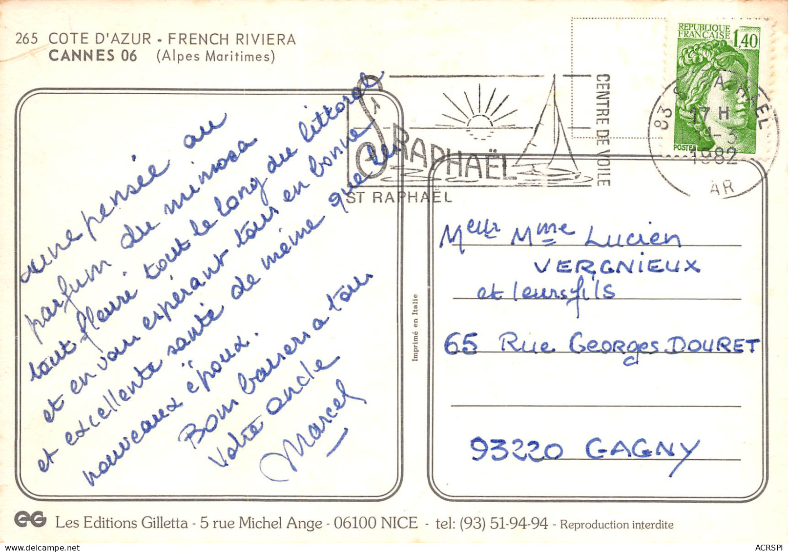 Le Soleil De CANNES  43 (scan Recto Verso)ME2645TER - Cannes