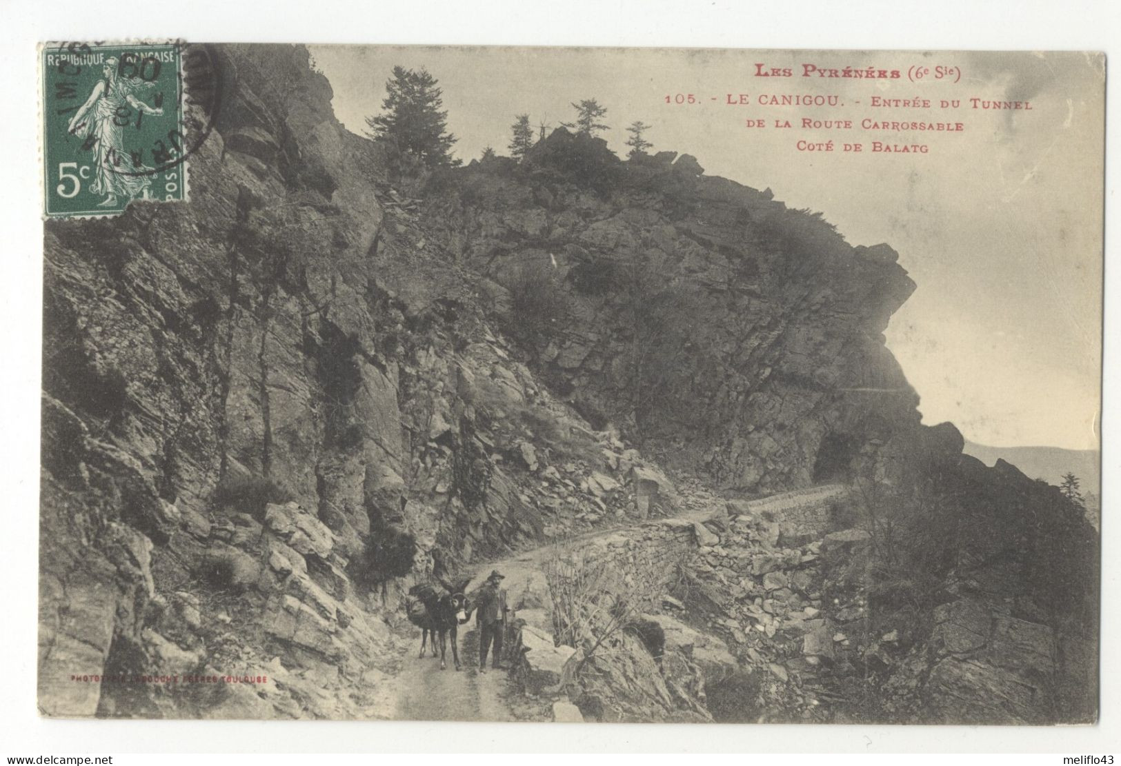 66/ CPA A - Le Canigou -  Entrée Du Tunnel De La Route Carrossable Coté De Balatg - Autres & Non Classés