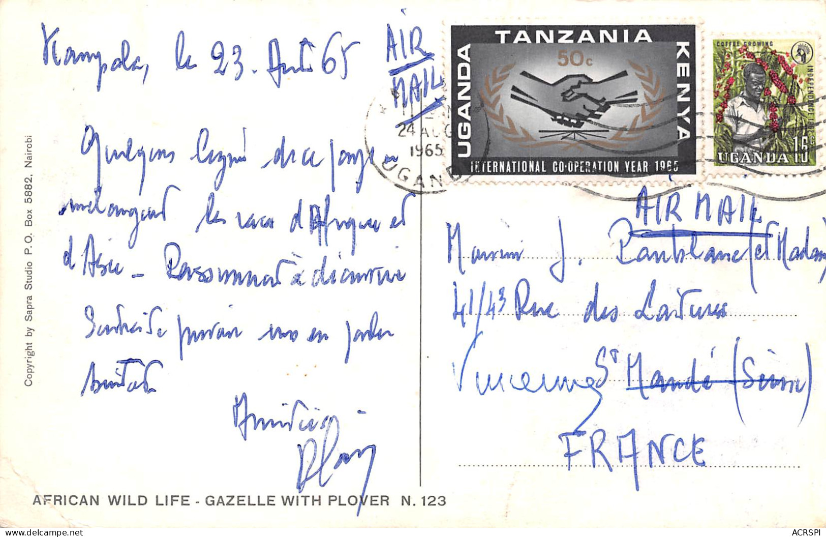 TANZANIA Tanzanie  Gazelle With Plover 34 (scan Recto Verso)ME2646BIS - Tanzanía