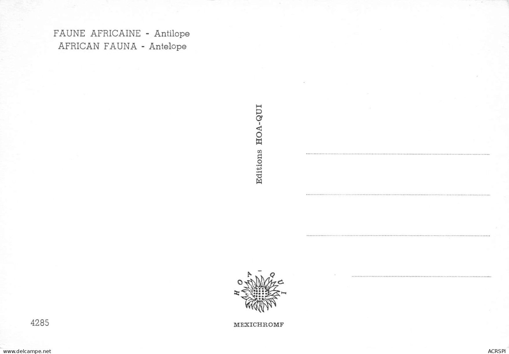 ANTILOPE  Antelope Afrique  43 (scan Recto Verso)ME2646BIS - Kenia
