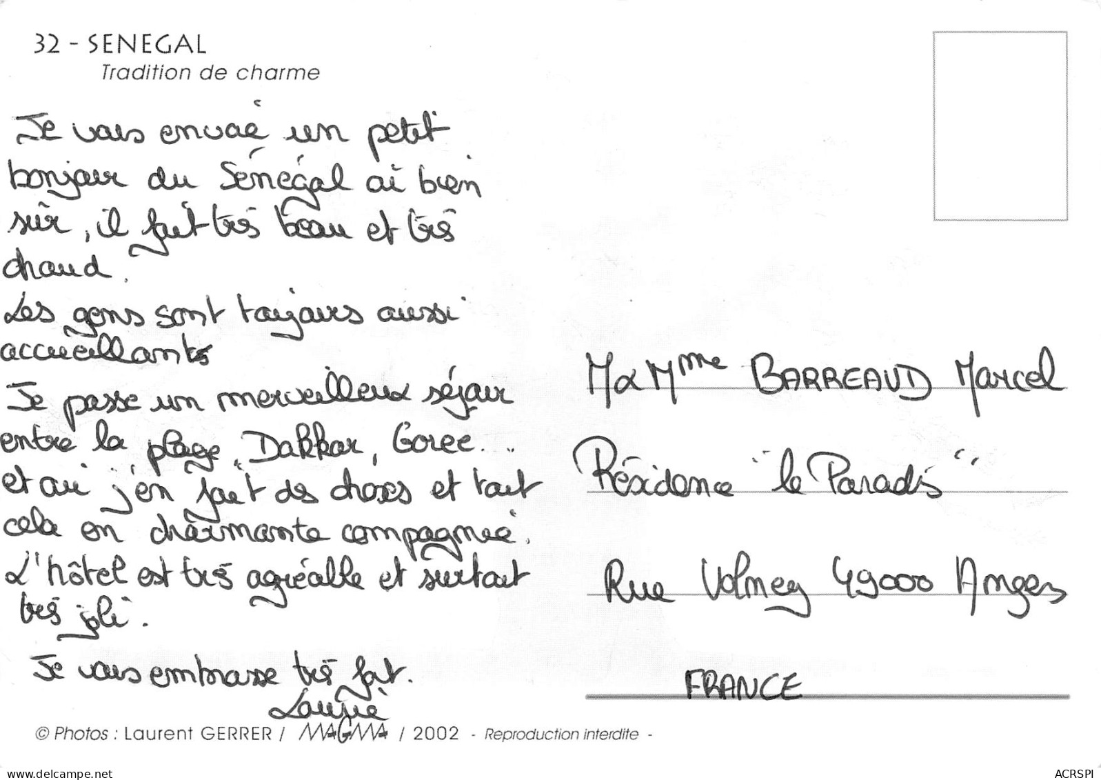 SENEGAL  Tradition De Charme 13 (scan Recto Verso)ME2646TER - Senegal