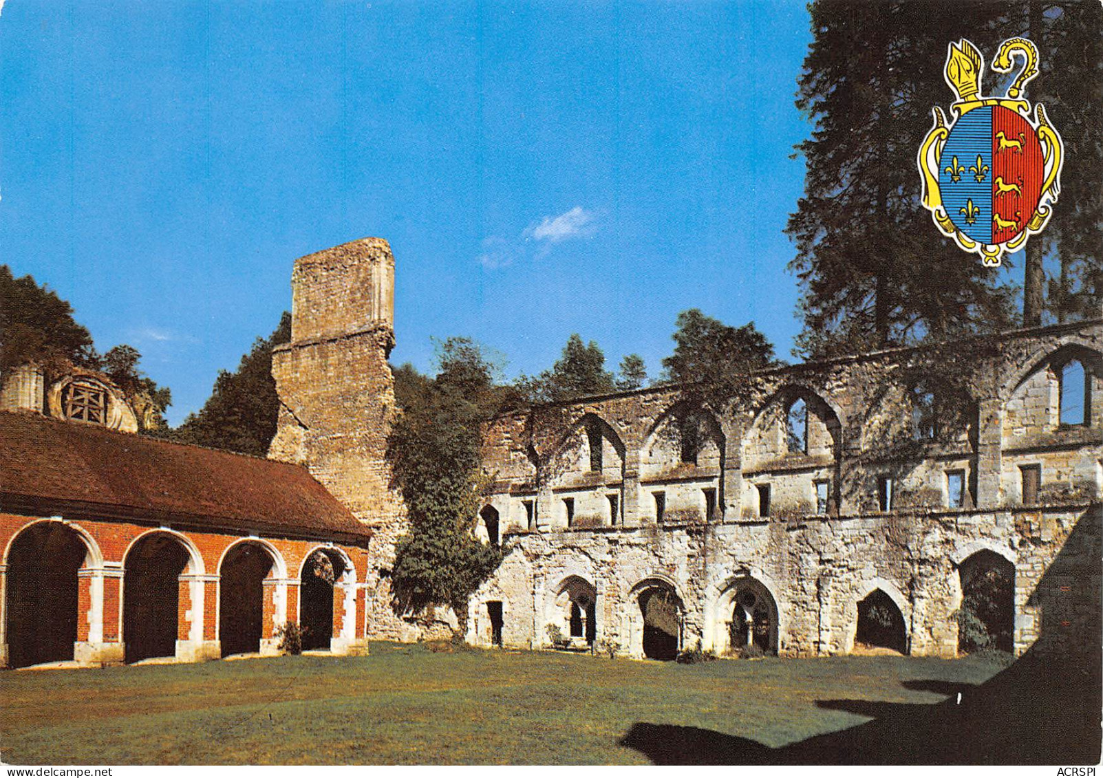 Abbaye De MORTEMER  Lyons-la-Forêt  Lisors  Ruines Cloitre Et Blason  11 (scan Recto Verso)ME2647TER - Lyons-la-Forêt