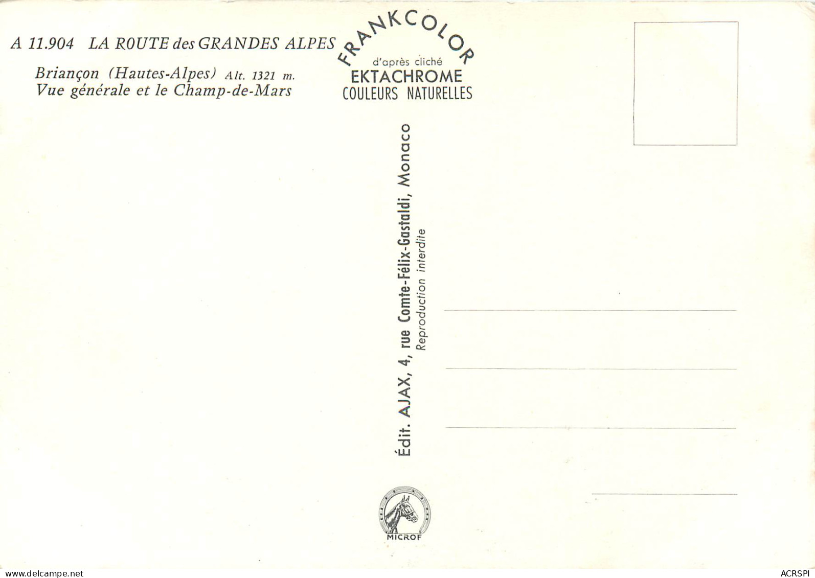 BRIANCON Vue Generale Et Le Champ De Mars 12 (scan Recto Verso)ME2648 - Briancon