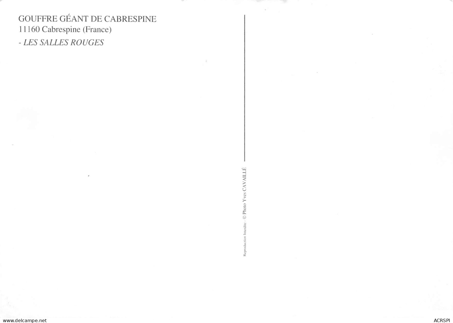 CABRESPINE  Les Salles Rouges  1(scan Recto Verso)ME2648BIS - Carcassonne