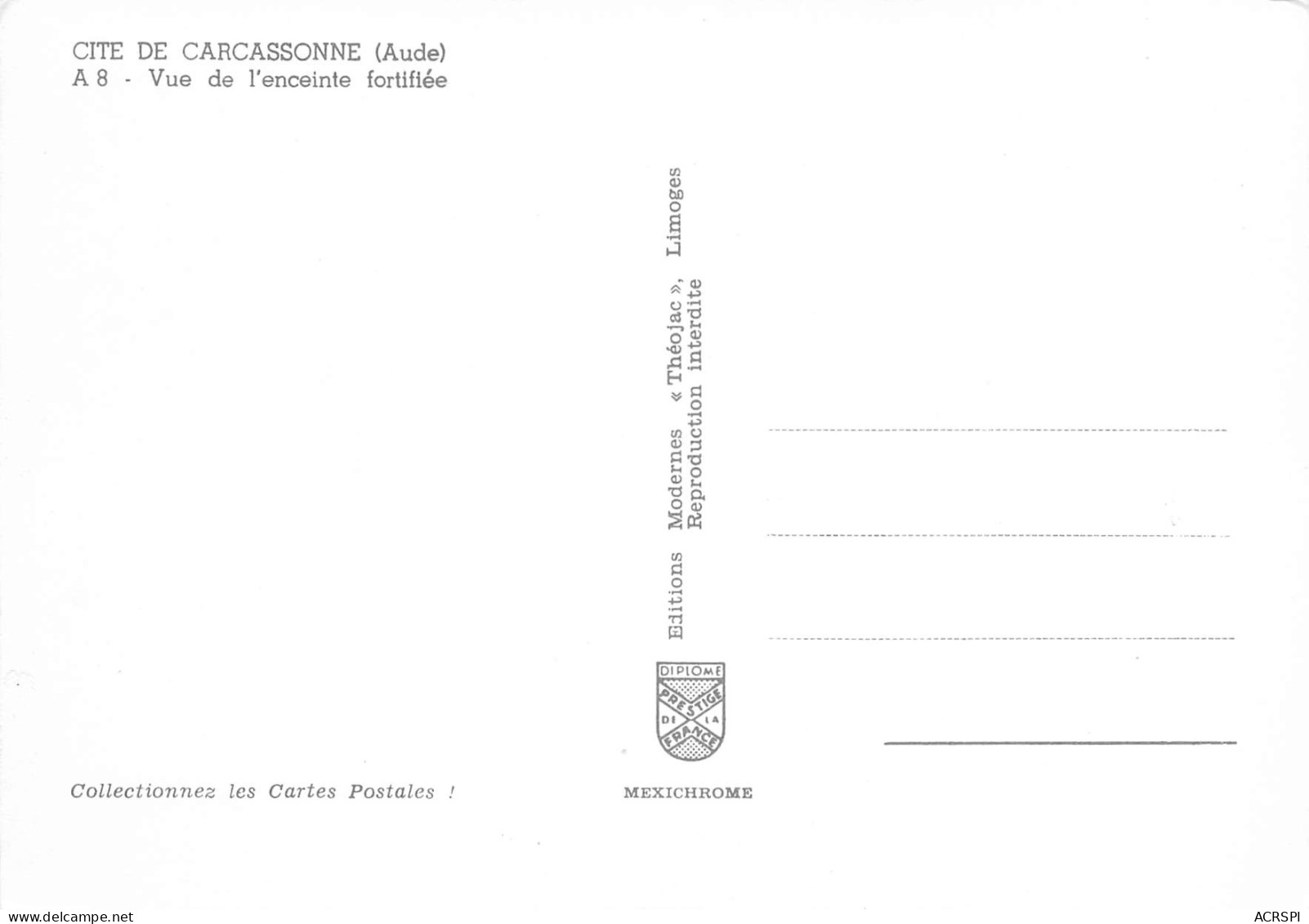 CARCASSONNE   Vue De L'enceinte Fortifiée 19 (scan Recto Verso)ME2648BIS - Carcassonne