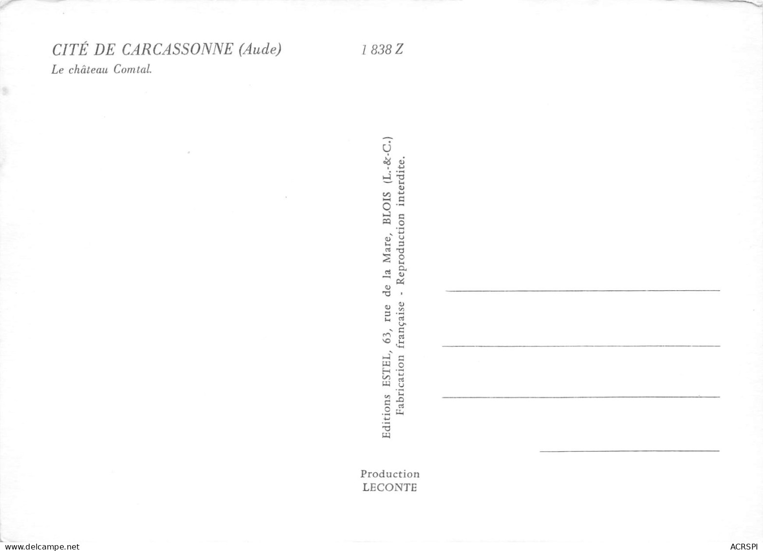 CARCASSONNE   Le Chateau Comtal  24 (scan Recto Verso)ME2648BIS - Carcassonne