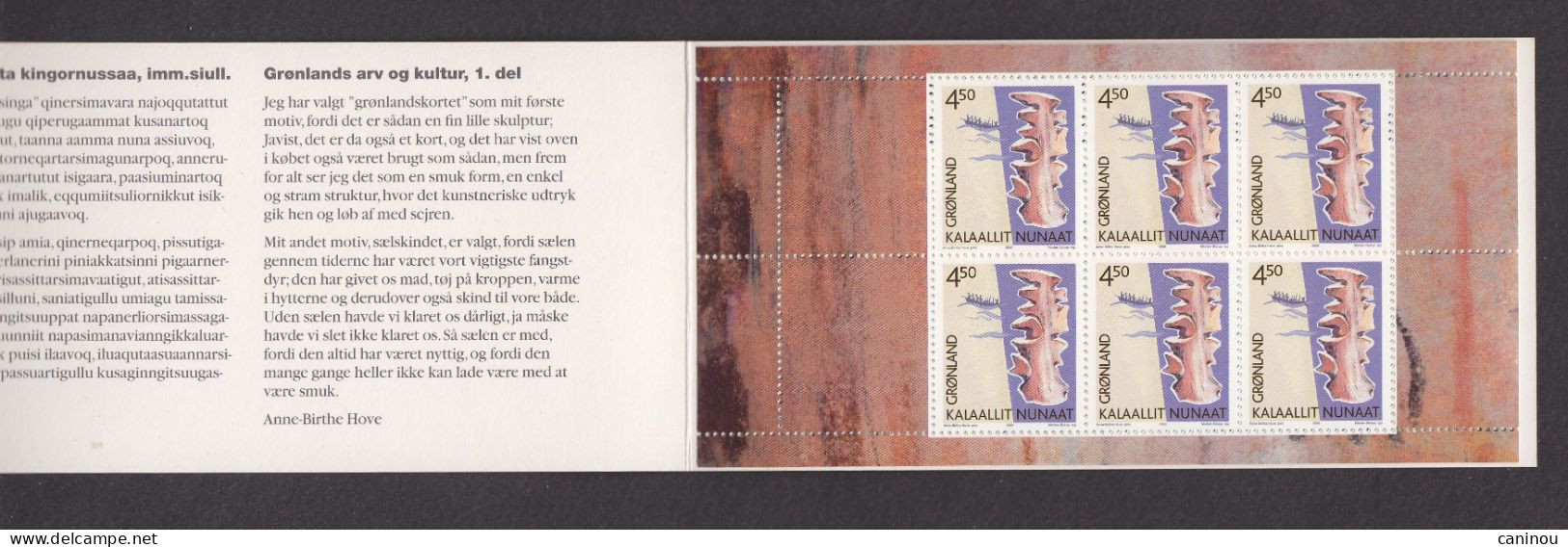 GROENLAND CARNET  Y & T C330 TRADITIONS CULTURE INUIT 2000 NEUF - Postzegelboekjes
