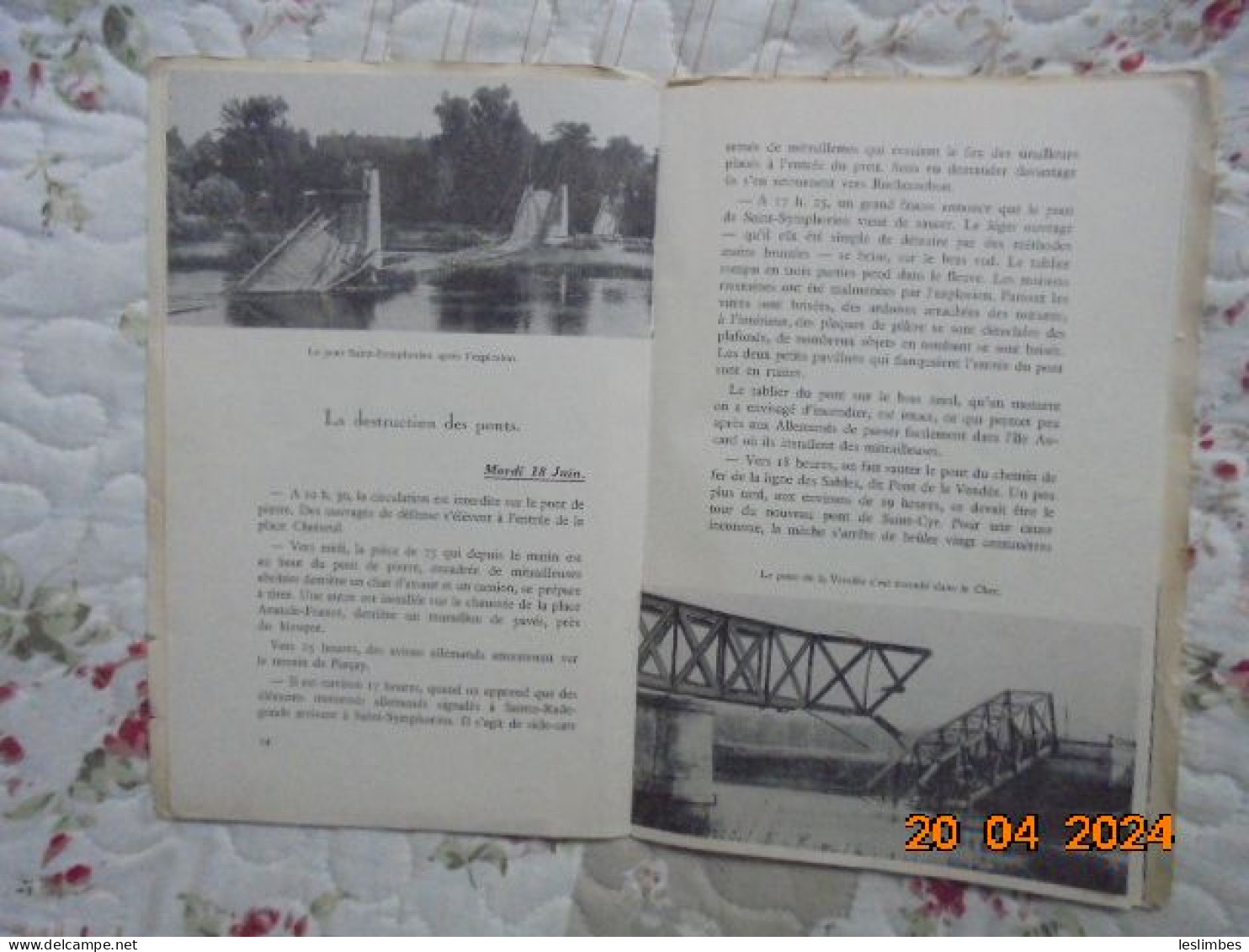 Ephemerides Tourangelles - Les Journees Historiques Du 15 Au 23 Juin 1940 A Tours - Charles Hamonet - Imprimerie Arrault - War 1939-45