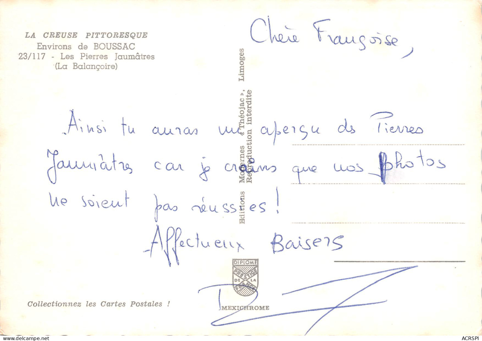 BOUSSAC Les Pierres Jaunatres La Balançoire Et Les Enfants  10 (scan Recto Verso)ME2650TER - Boussac