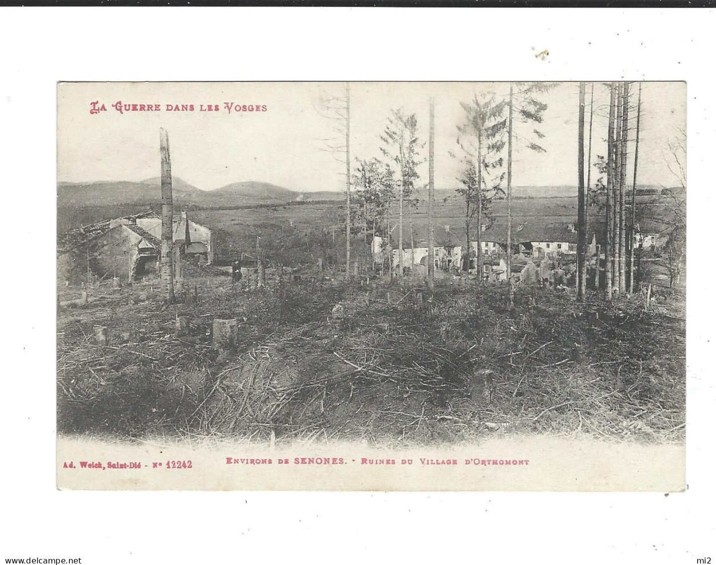 CPA  88 Environs De  Senones Ruines Orthomont Guerre Dans Les Vosges   Neuve TBE - Senones