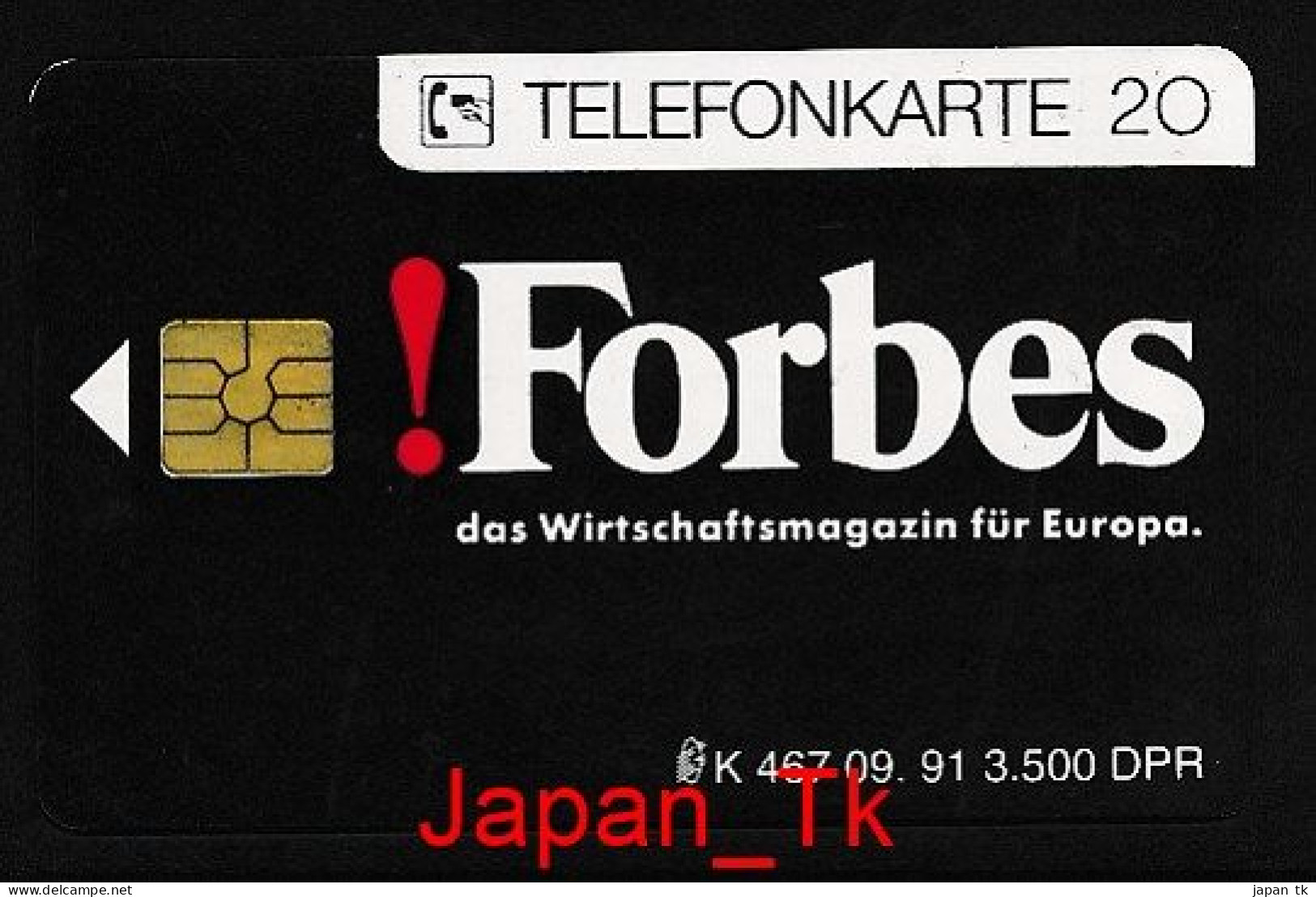 GERMANY K 467 91 !Forbes  - Aufl  3500 - Siehe Scan - K-Series: Kundenserie