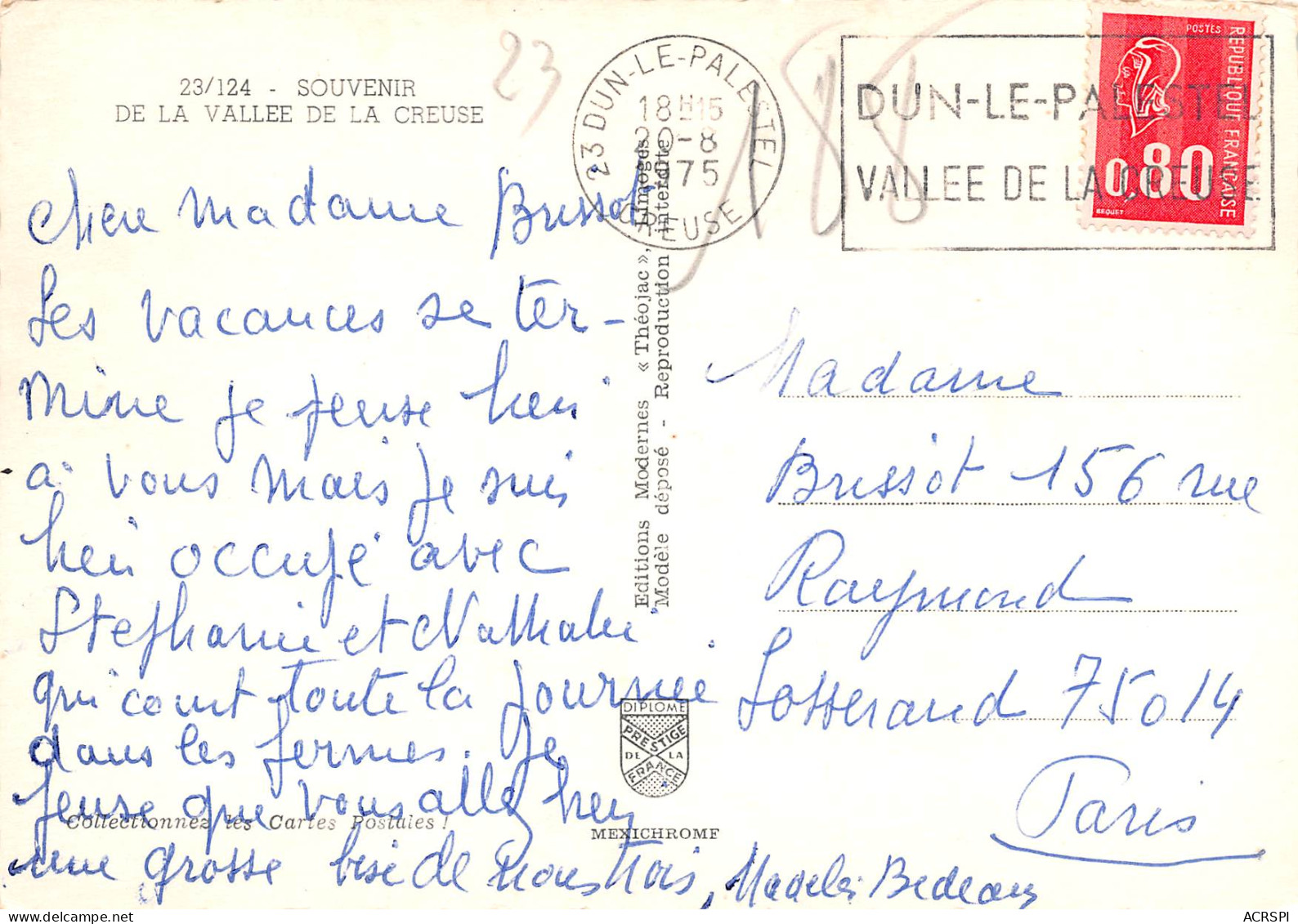 Vallée De La CREUSE  Les Chateaux  Felletin Bourganeuf  Gueret Ponsat  15 (scan Recto Verso)ME2650UND - Guéret