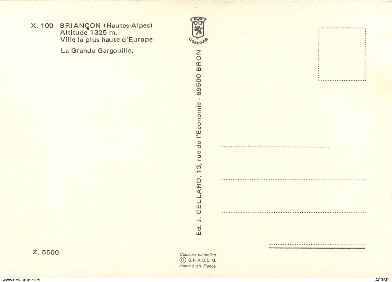 BRIANCON La Grande Gargouille 18(scan Recto Verso)ME2652 - Briancon