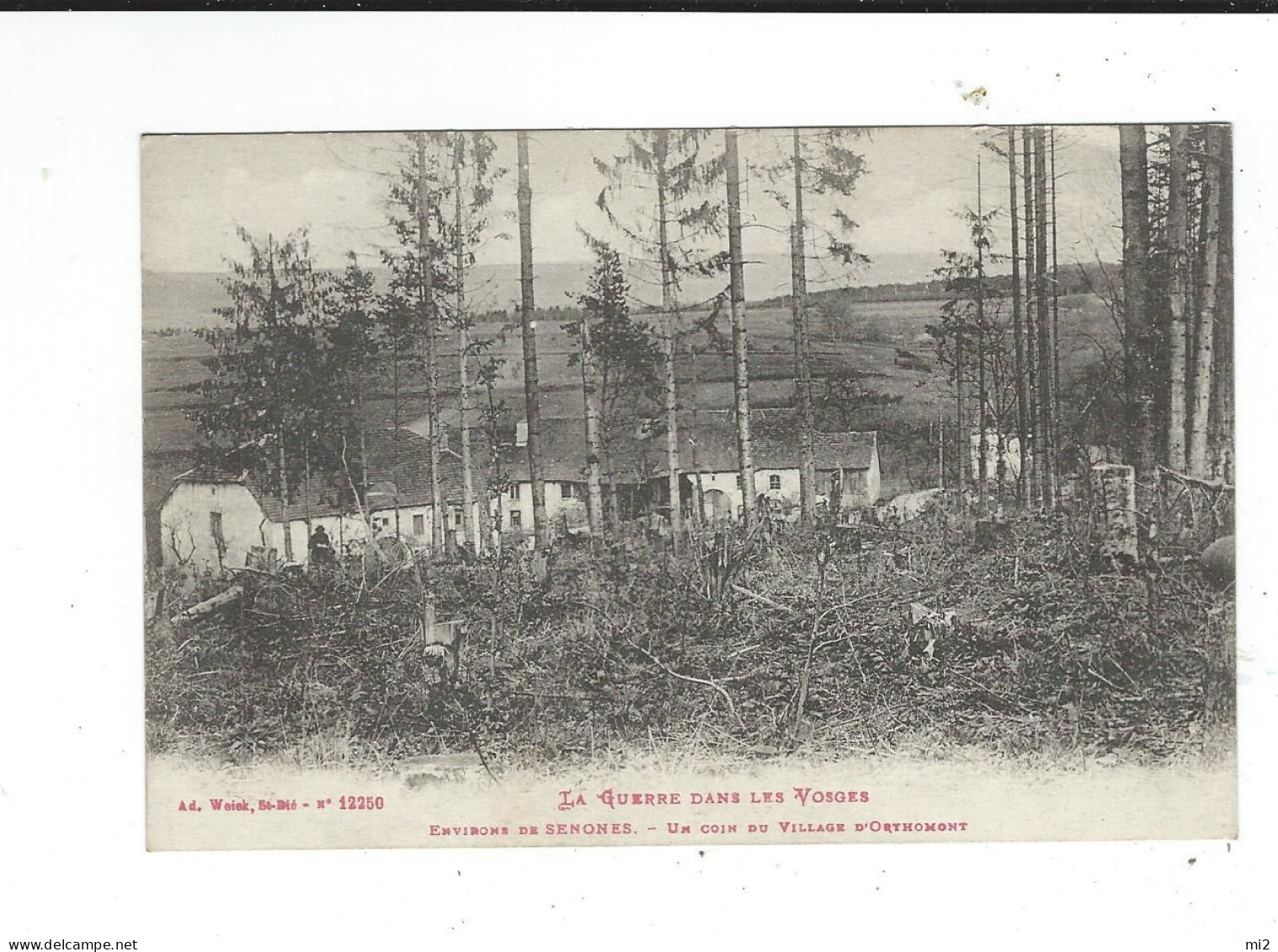 CPA  88 Environs De  Senones Coin Orthomont Guerre Dans Les Vosges   Neuve TBE - Senones