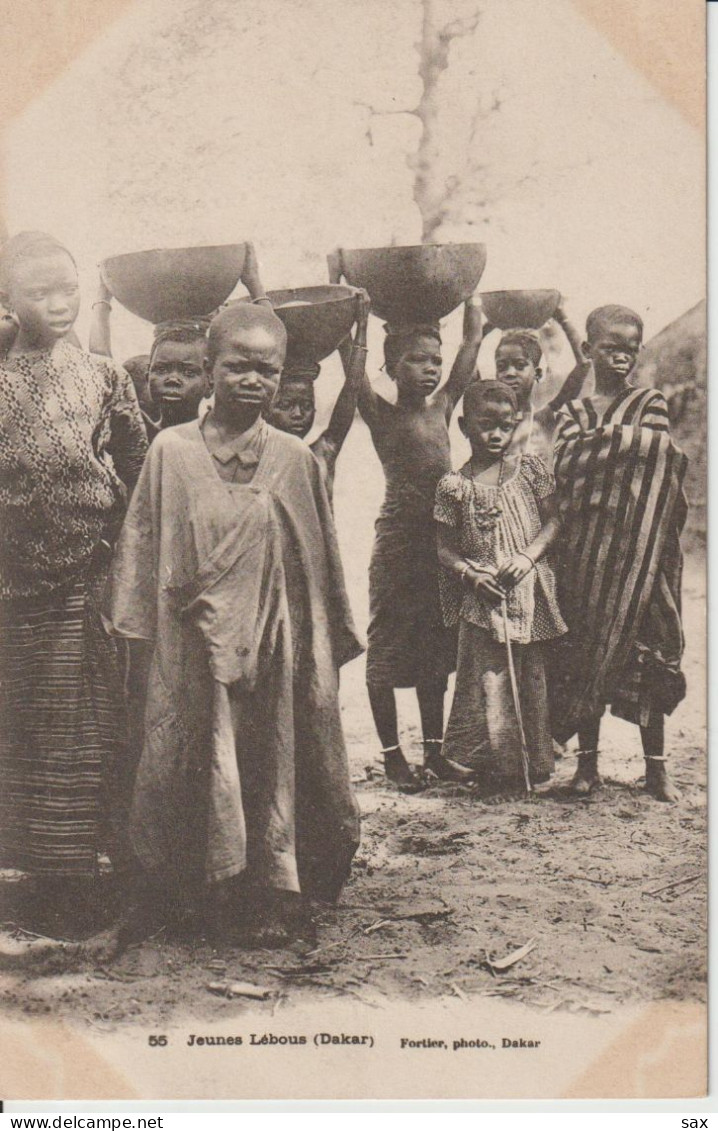 2418-133 Av 1905 N°55 Jeunes Lébous Fortier Photo Dakar  Retrait Le 18-05 - Senegal
