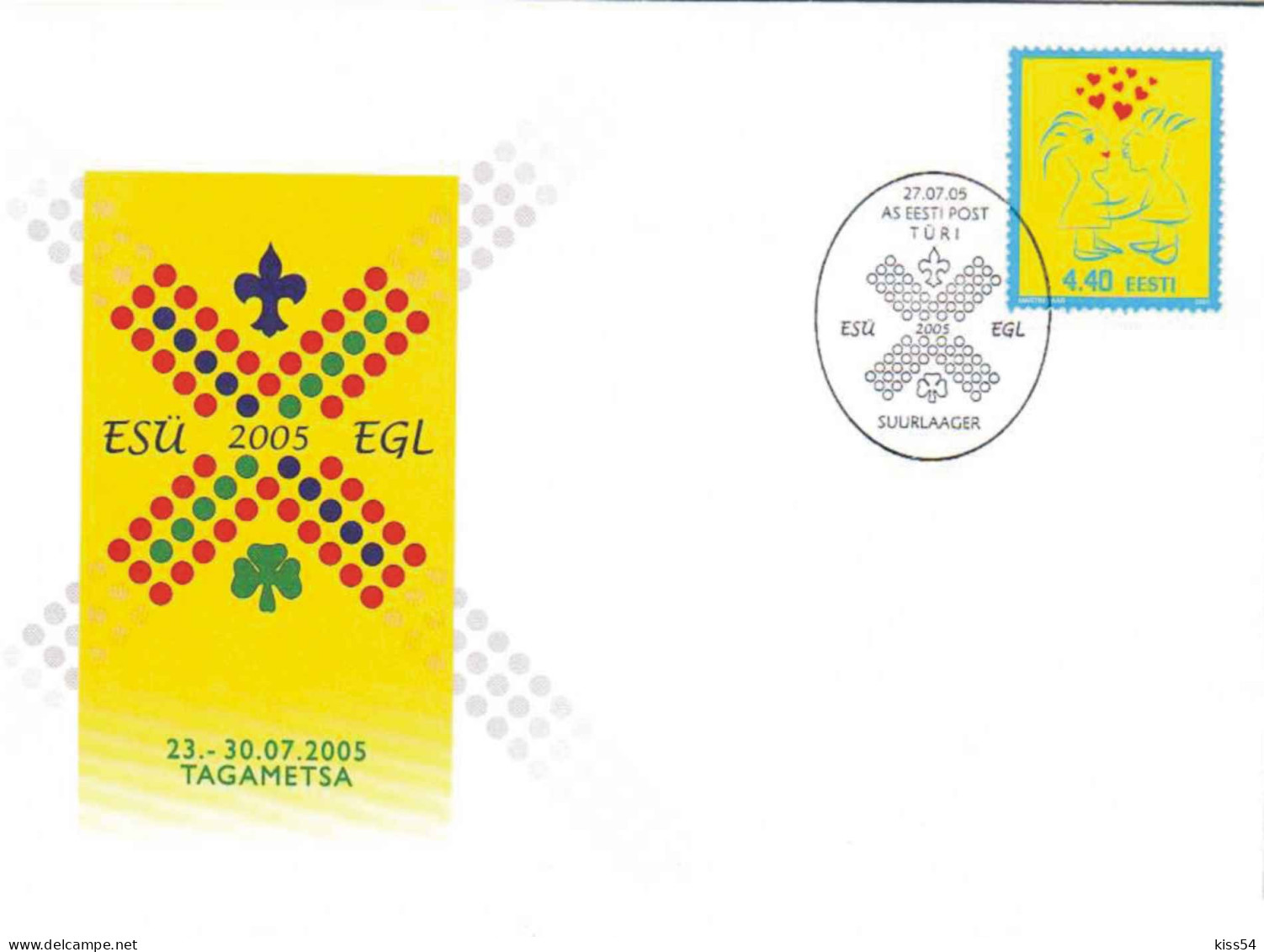 SC 54 - 193 Scout ESTONIA - Cover - Used - 2005 - Storia Postale