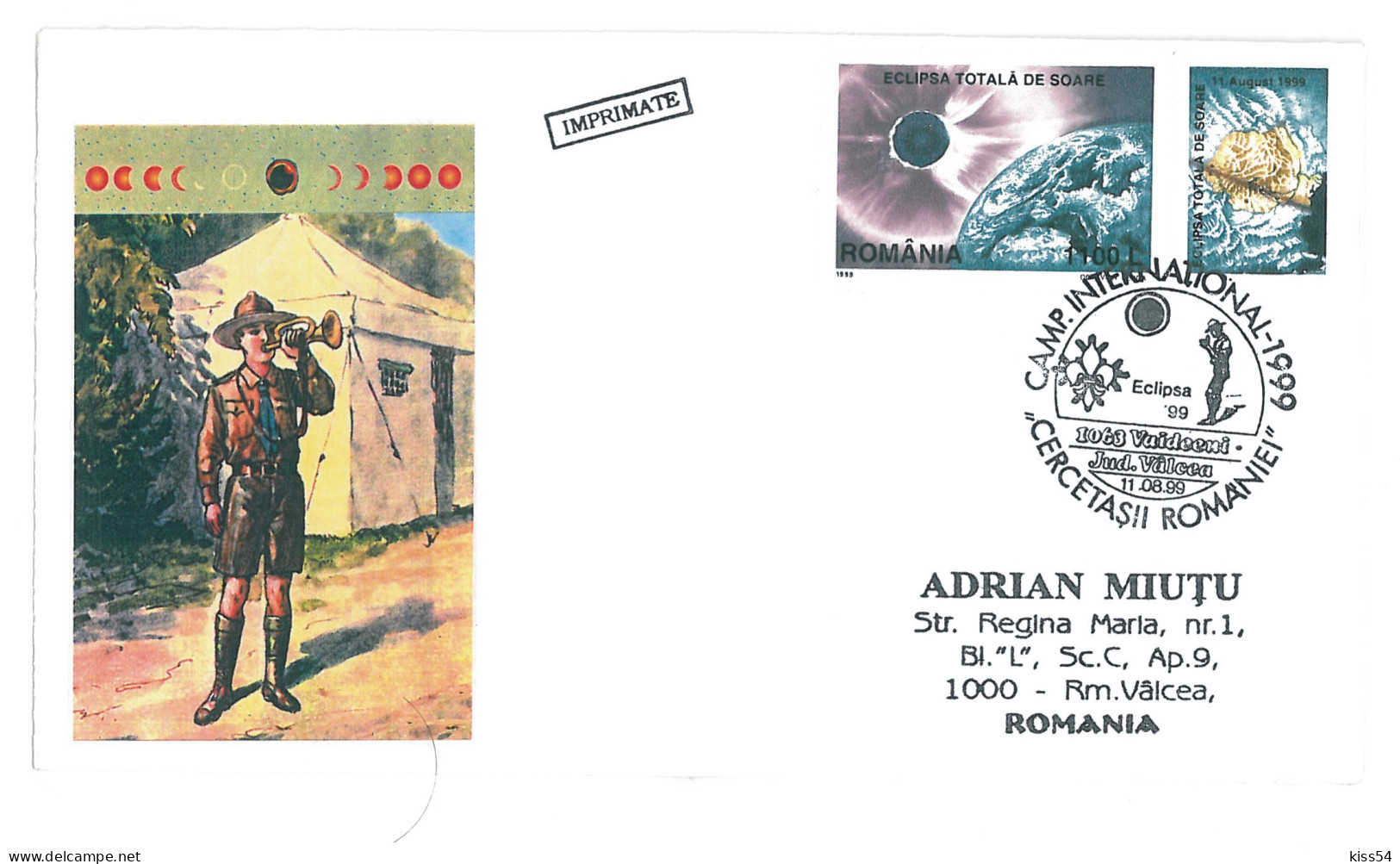 SC 54 - 1220 Scout ROMANIA - Cover - Used - 1999 - Briefe U. Dokumente
