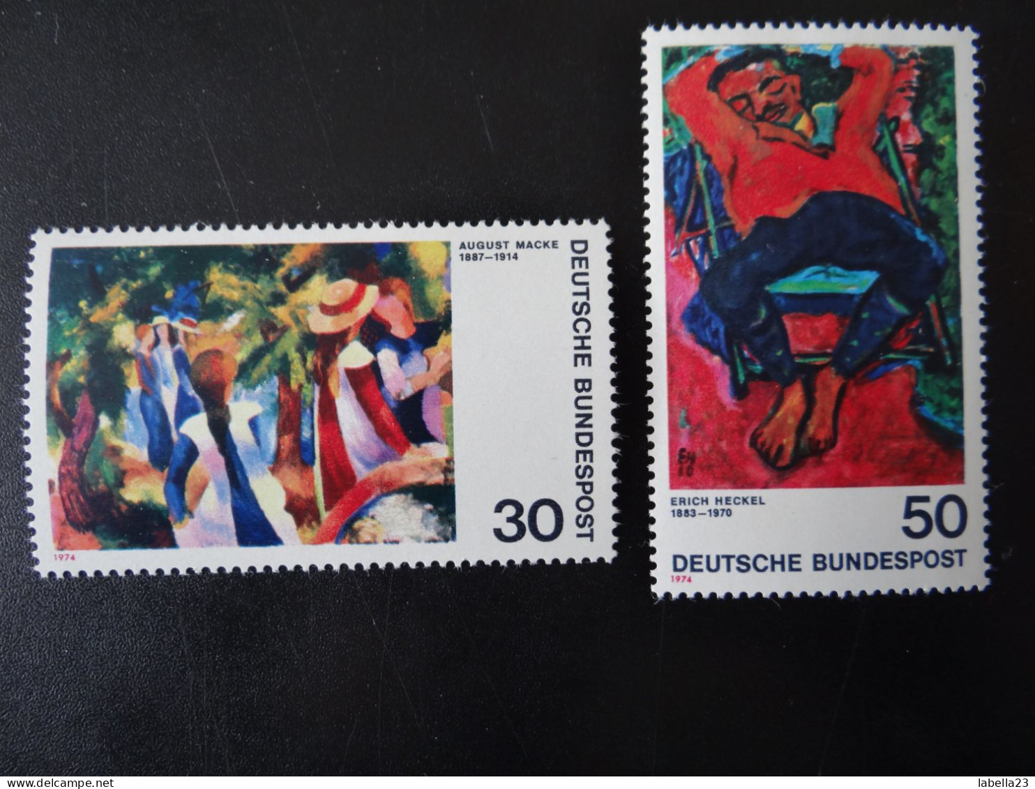1974 Bund,  - A. Macke Und E. Heckel- Postfrisch - MiNr. 816 Und 817 - Impressionisme