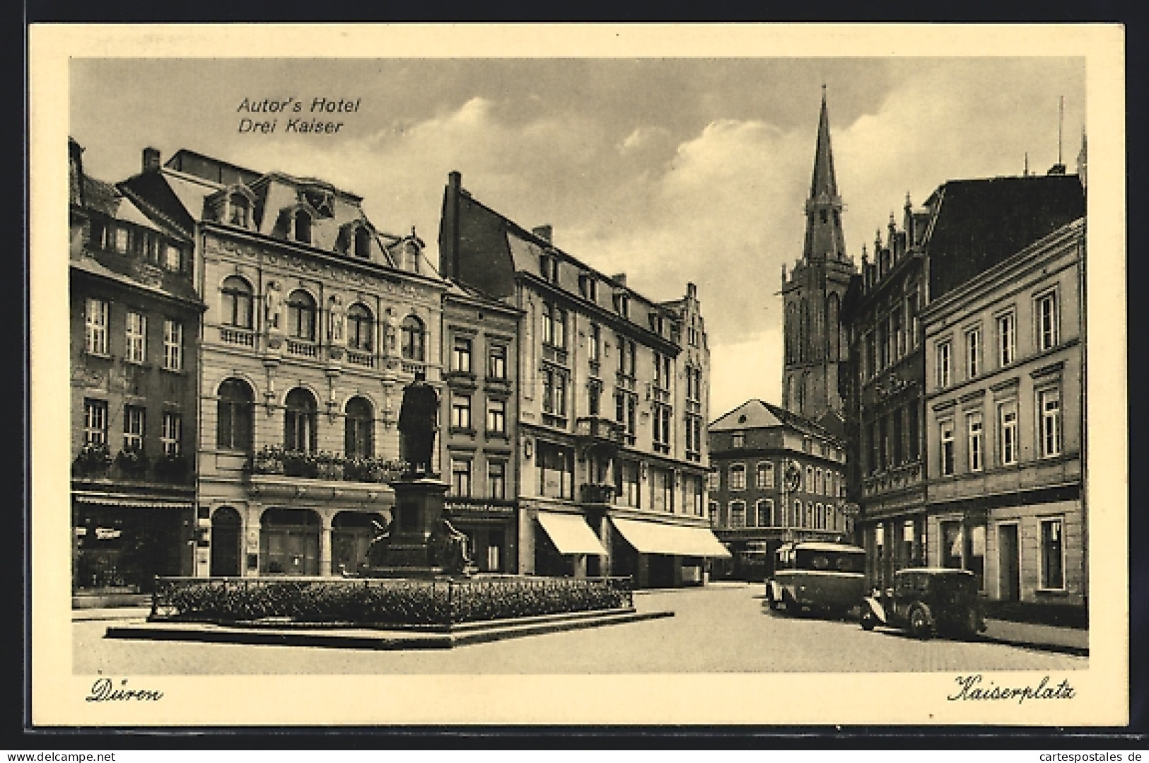 AK Düren, Kaiserplatz Mit Denkmal  - Dueren