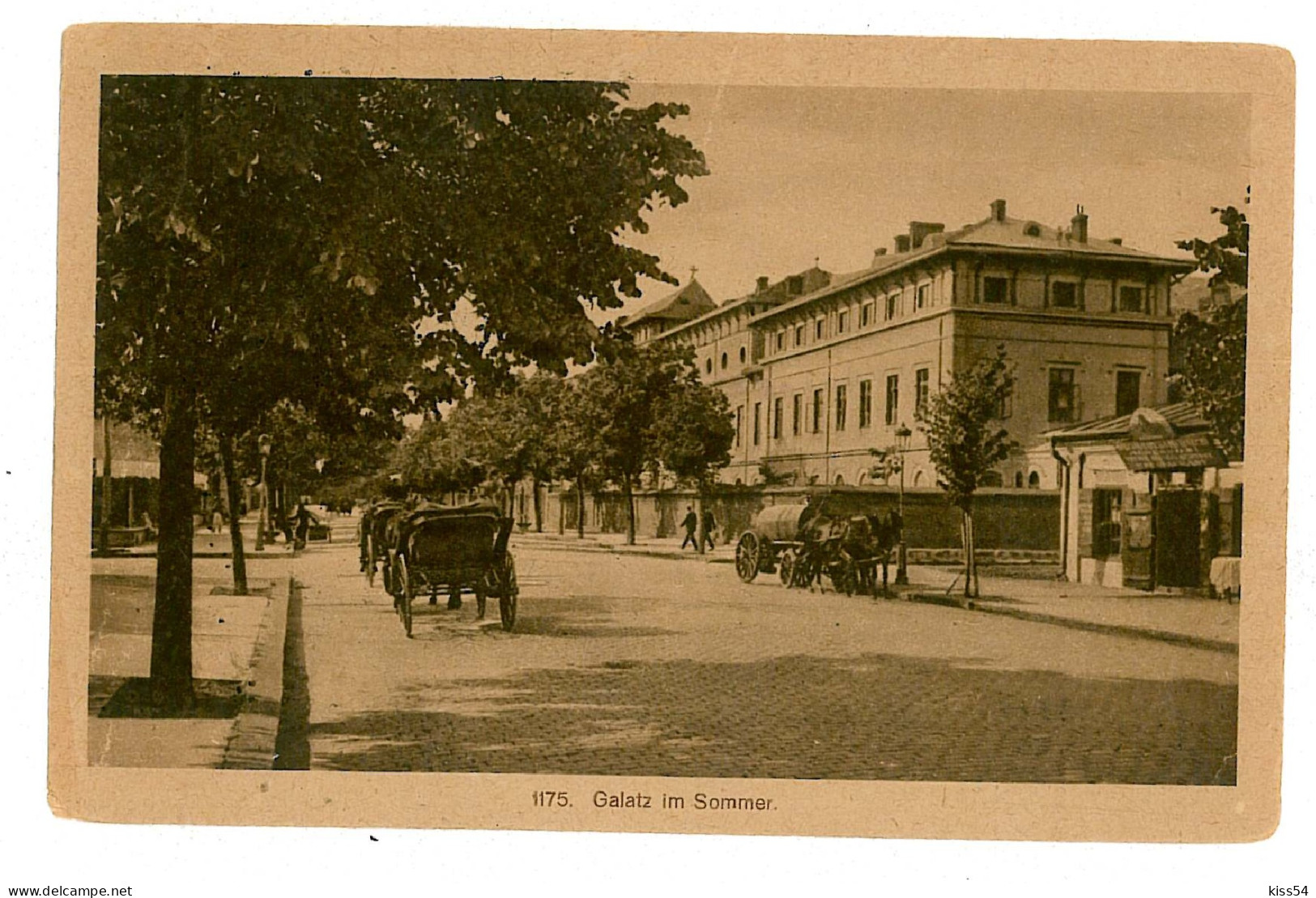 RO 40 - 1271 GALATI, Centrul, Caruta Si Trasuri, Romania - Old Postcard, CENSOR - Used - 1918 - Romania