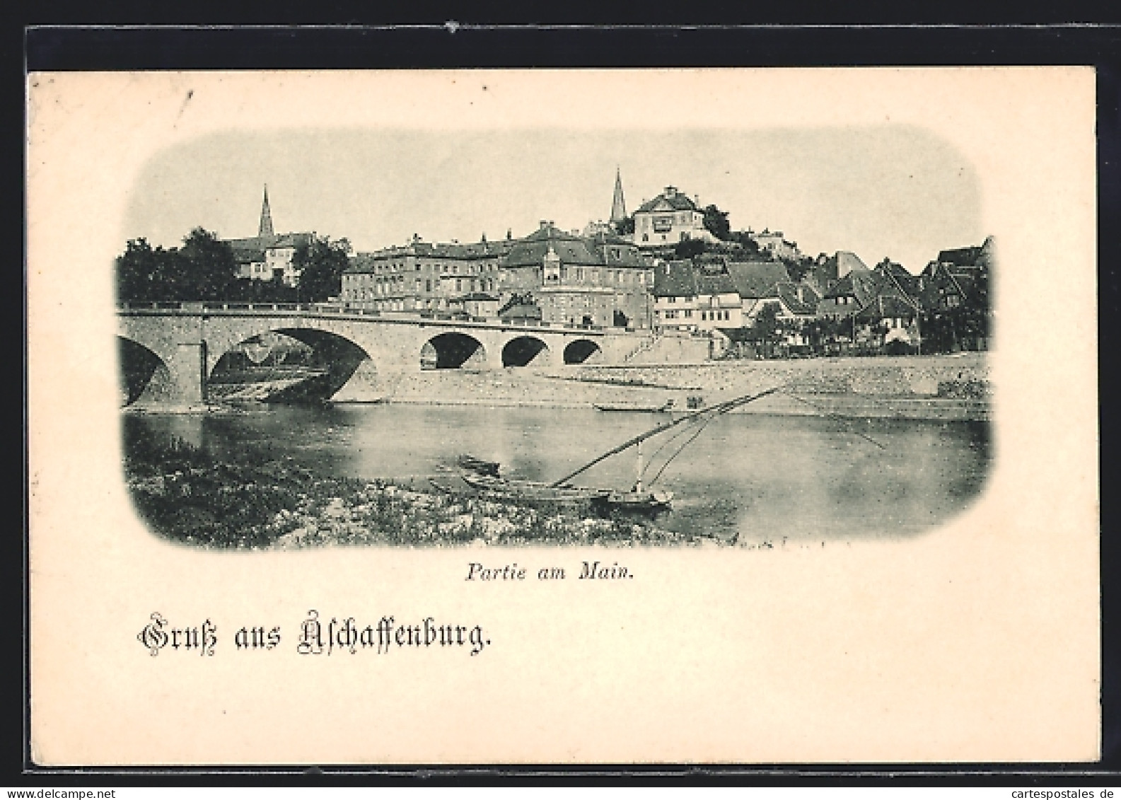 AK Aschaffenburg, Ansicht Auf Den Main  - Aschaffenburg