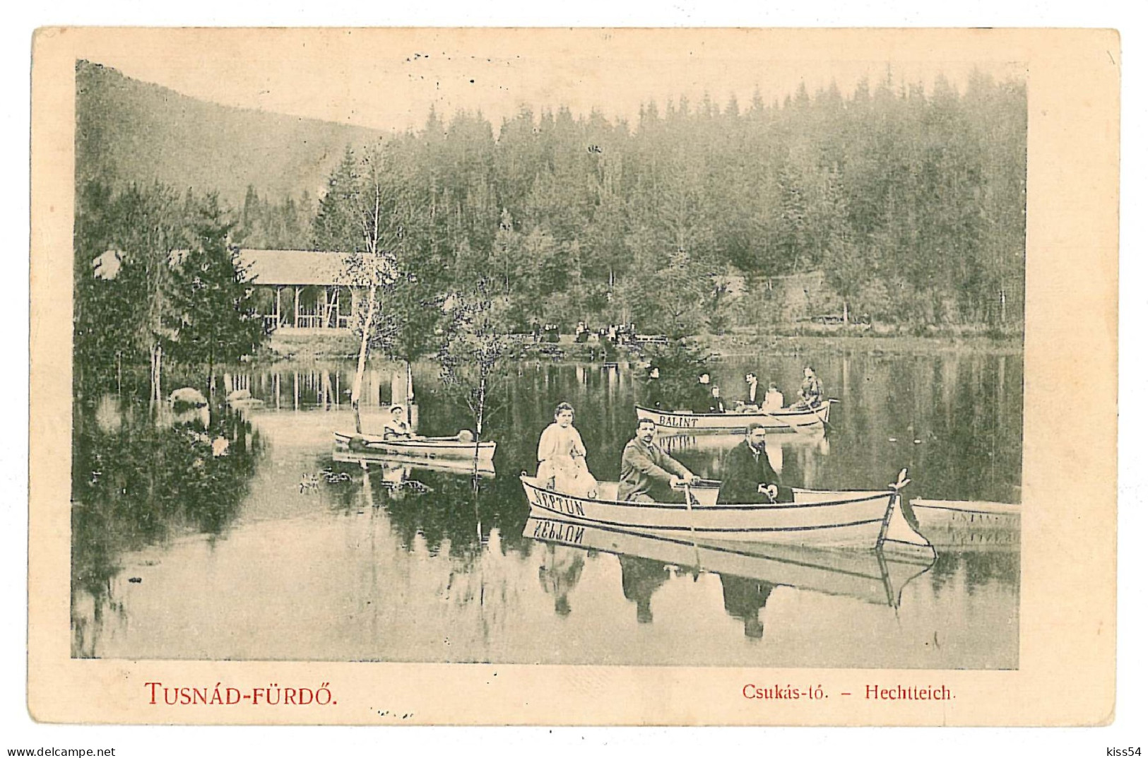RO 40 - 3382 TUSNAD, Harghita, Boats On The Lake, Romania - Old Postcard - Used - 1905 - Rumänien