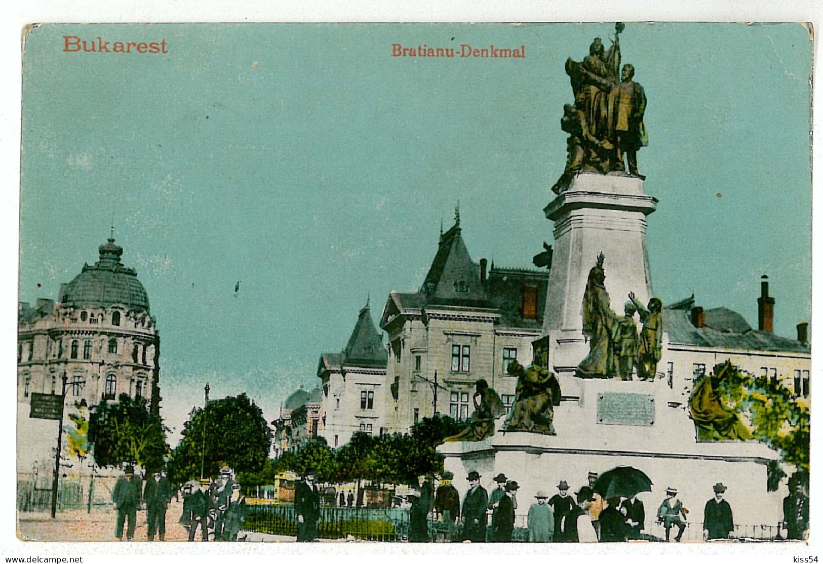 RO 40 - 1375 BUCURESTI, Bratianu Statue, Romania - Old Postcard - Used - 1917 - Romania