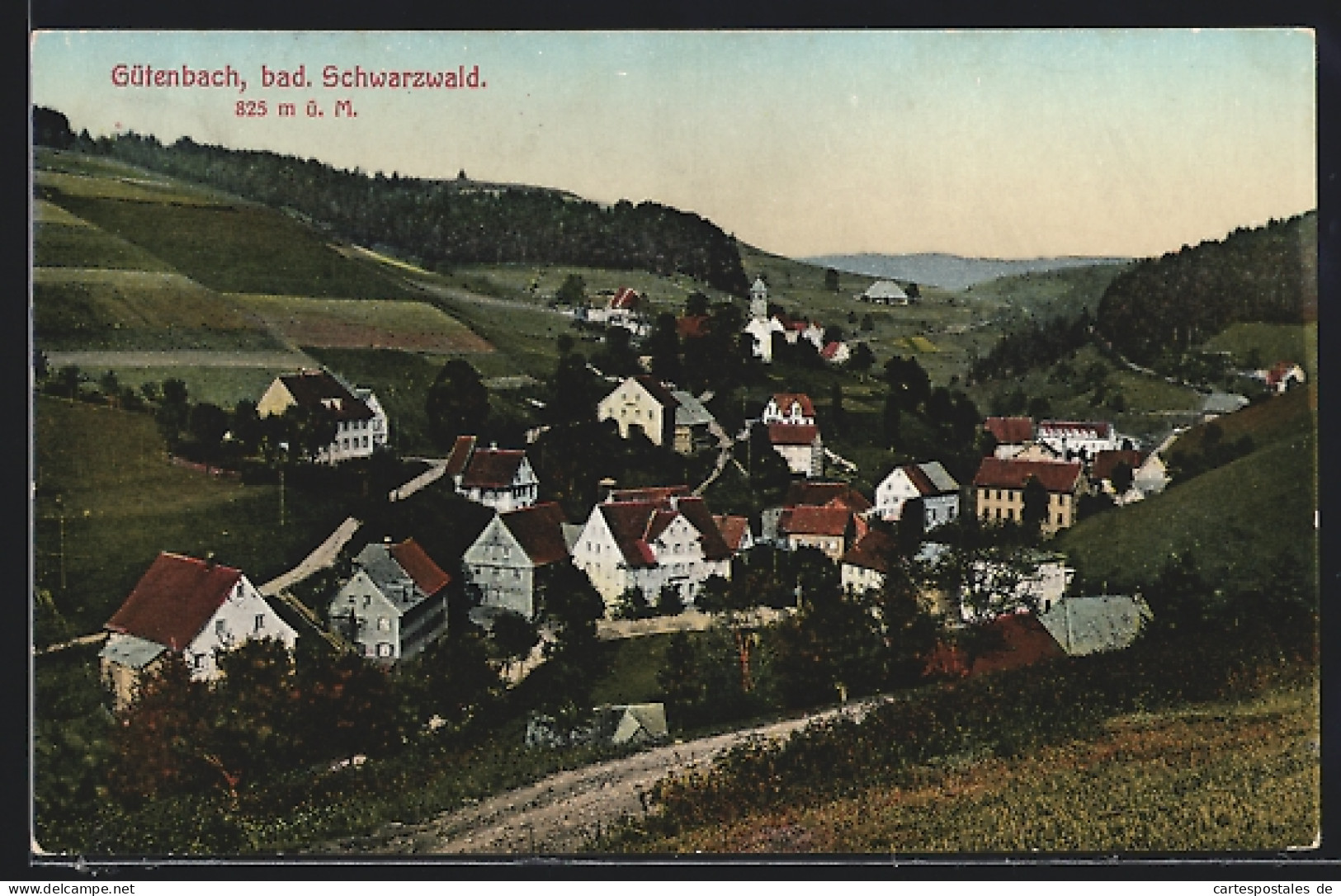 AK Gütenbach /bad. Schwarzwald, Ortsansicht Aus Der Vogelschau  - Sonstige & Ohne Zuordnung