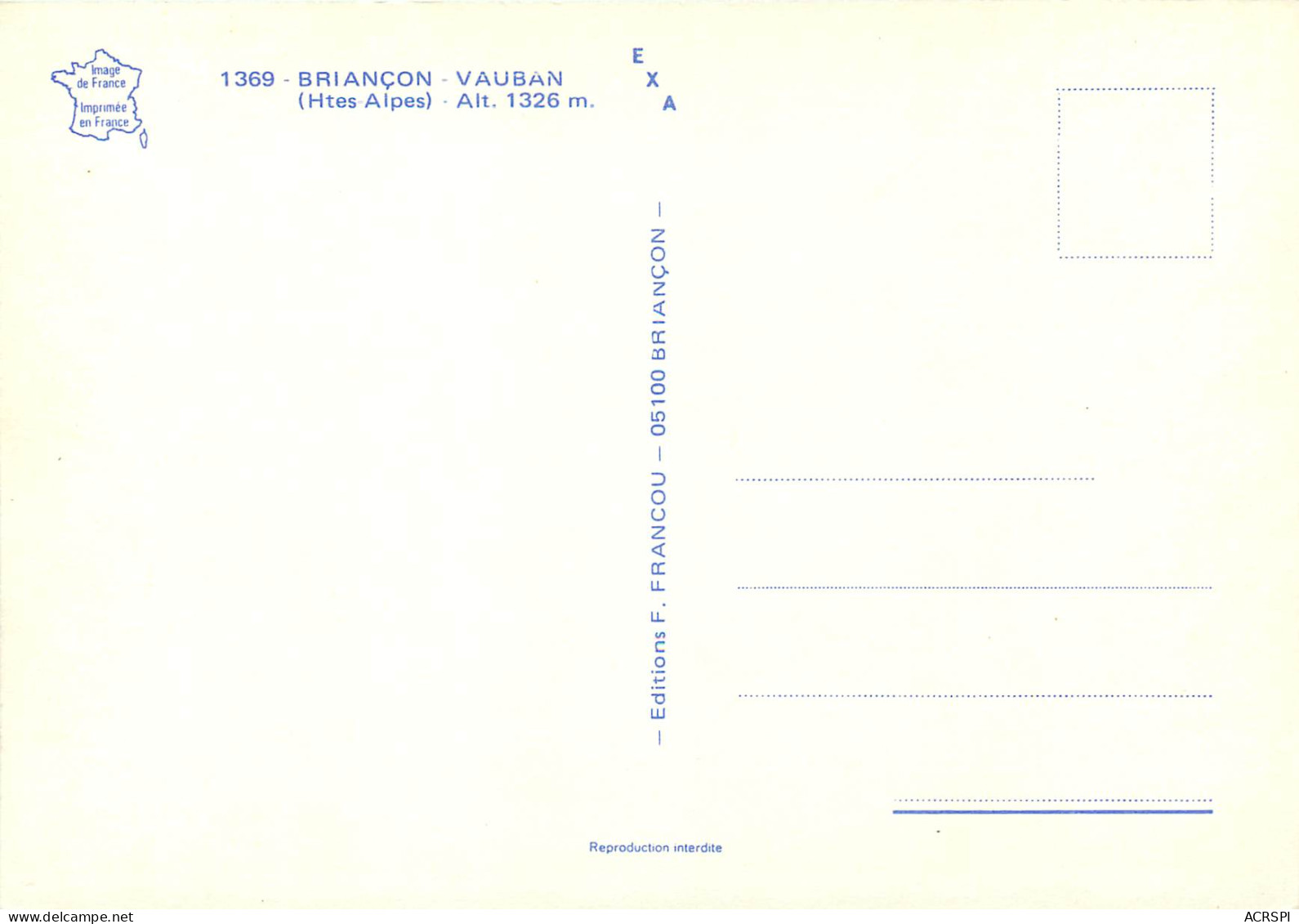 BRIANCON VAUBAN 8 (scan Recto Verso)ME2664 - Briancon