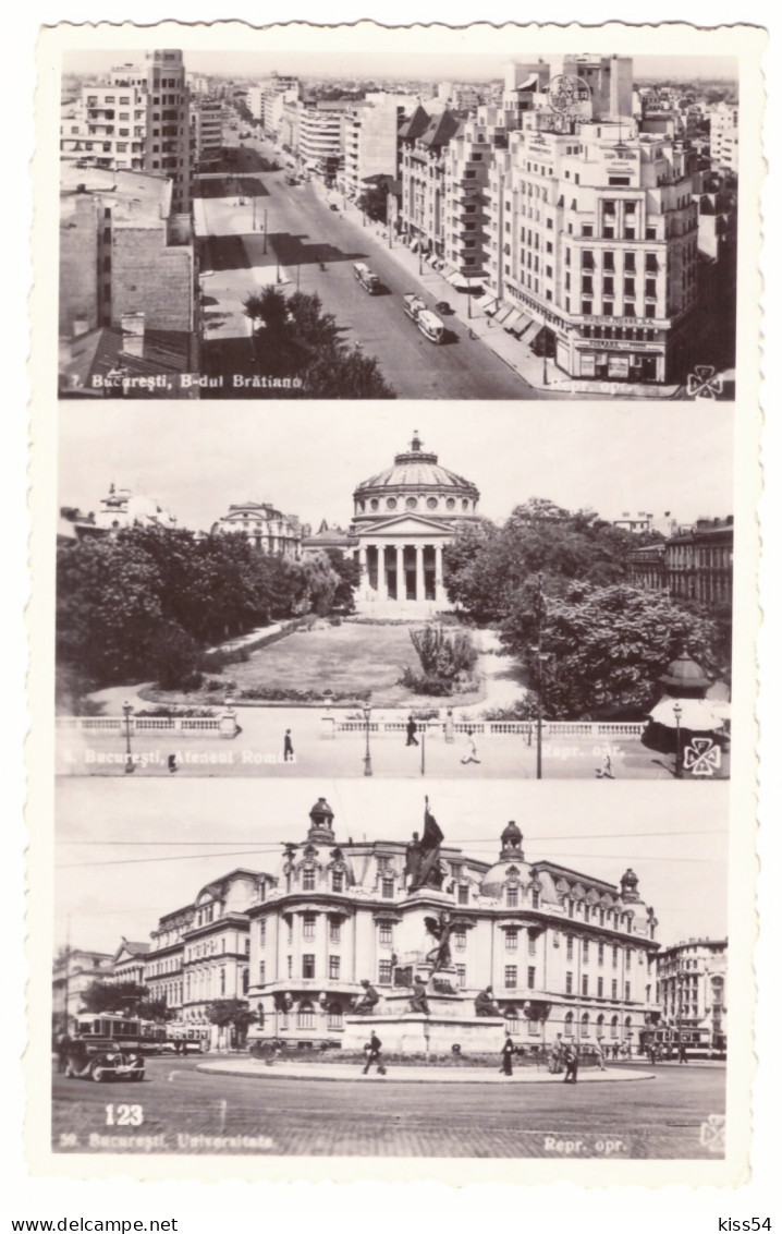RO 40 - 21167 BUCURESTI, Tramways, Old Car, Atheneum, Romania - Old Postcard, Real Photo - Unused - Roemenië