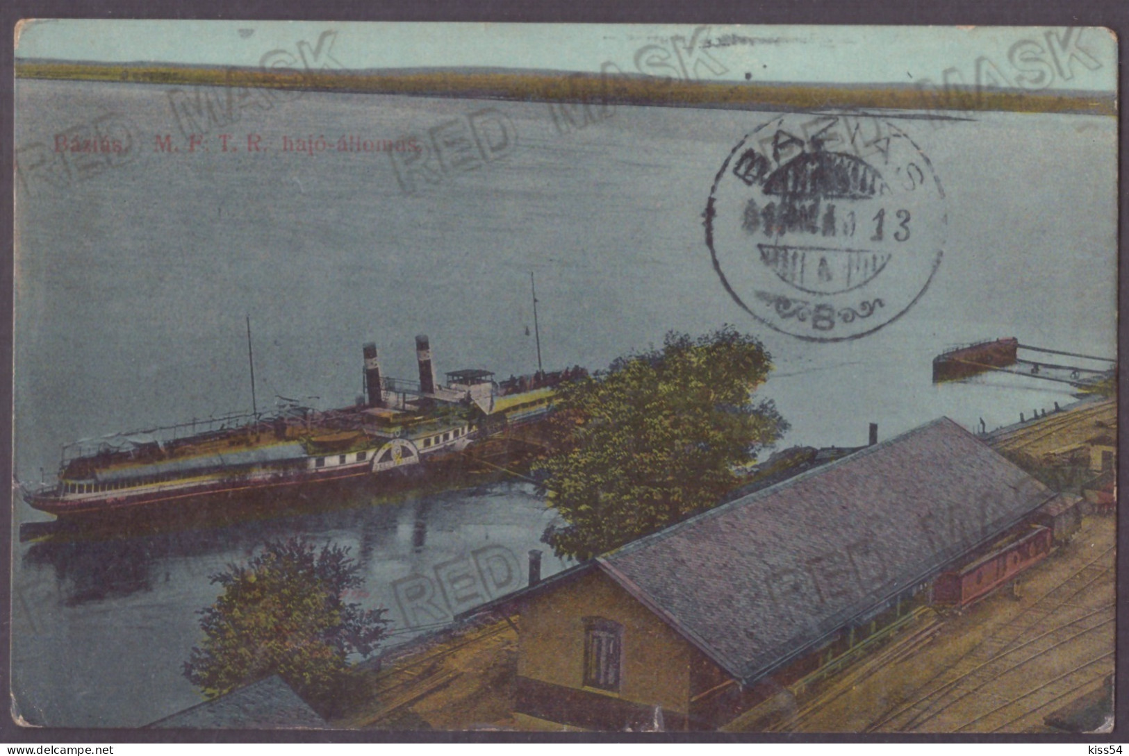 RO 40 - 23121 BAZIAS, Caras-Severin, Railway & Ship, Romania - Old Postcard - Used - 1913 - Roemenië
