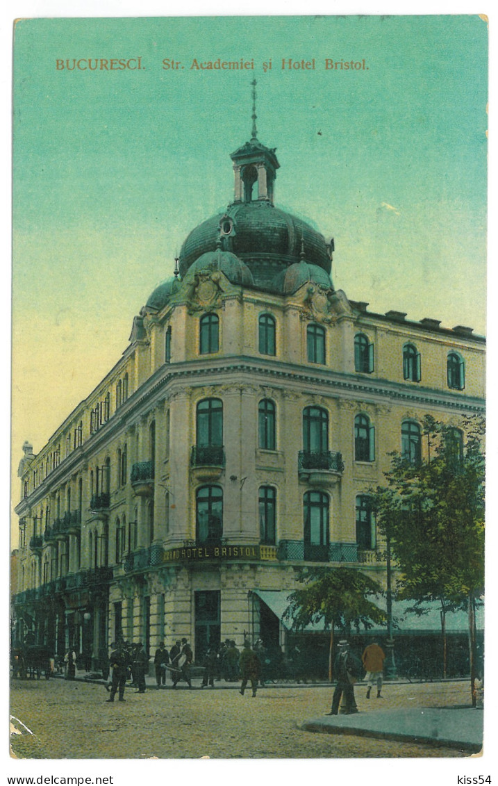 RO 40 - 23896 BUCURESTI, Bristol Hotel, Romania - Old Postcard - Used - 1912 - Roumanie