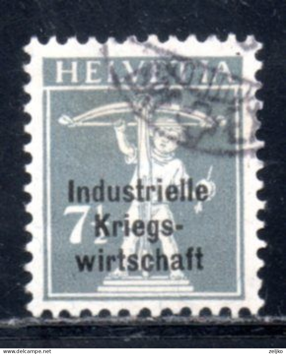 Switzerland, Used, Industrielle Kriegs - Wirtschaft 1918, Michel 3 II - Officials