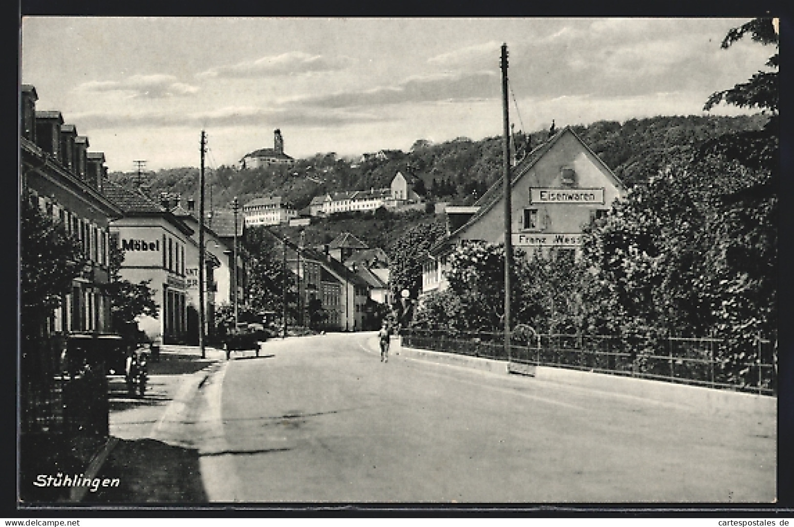 AK Stühlingen, Strassenpartie Mit Eisenwaren Franz Wess  - Sonstige & Ohne Zuordnung