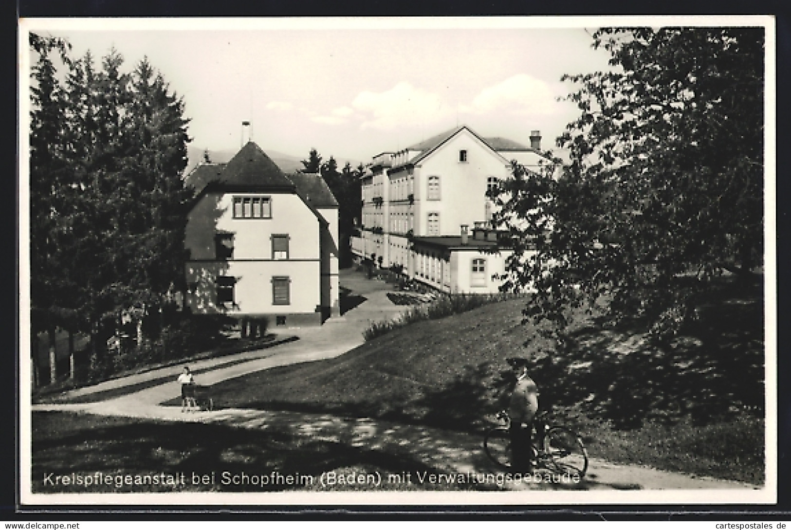 AK Schopfheim /Baden, Kreispfelegeanstalt, Strassenpartie  - Schopfheim