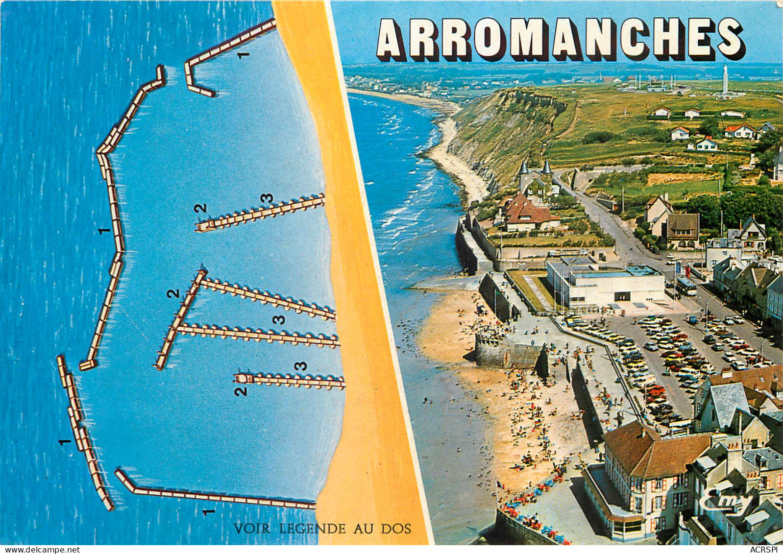 ARROMANCHES PORT WINSTON Vue Aerienne Actuelle 26(scan Recto Verso)ME2666 - Arromanches