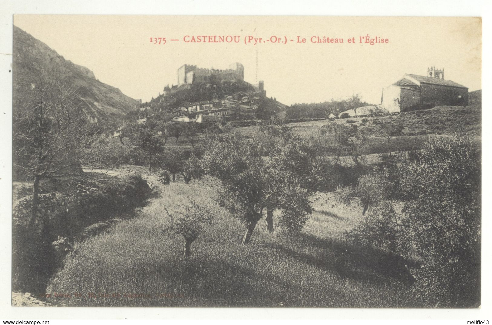 66/ CPA - Castelnou - Le Chateau Et L'Eglise - Autres & Non Classés
