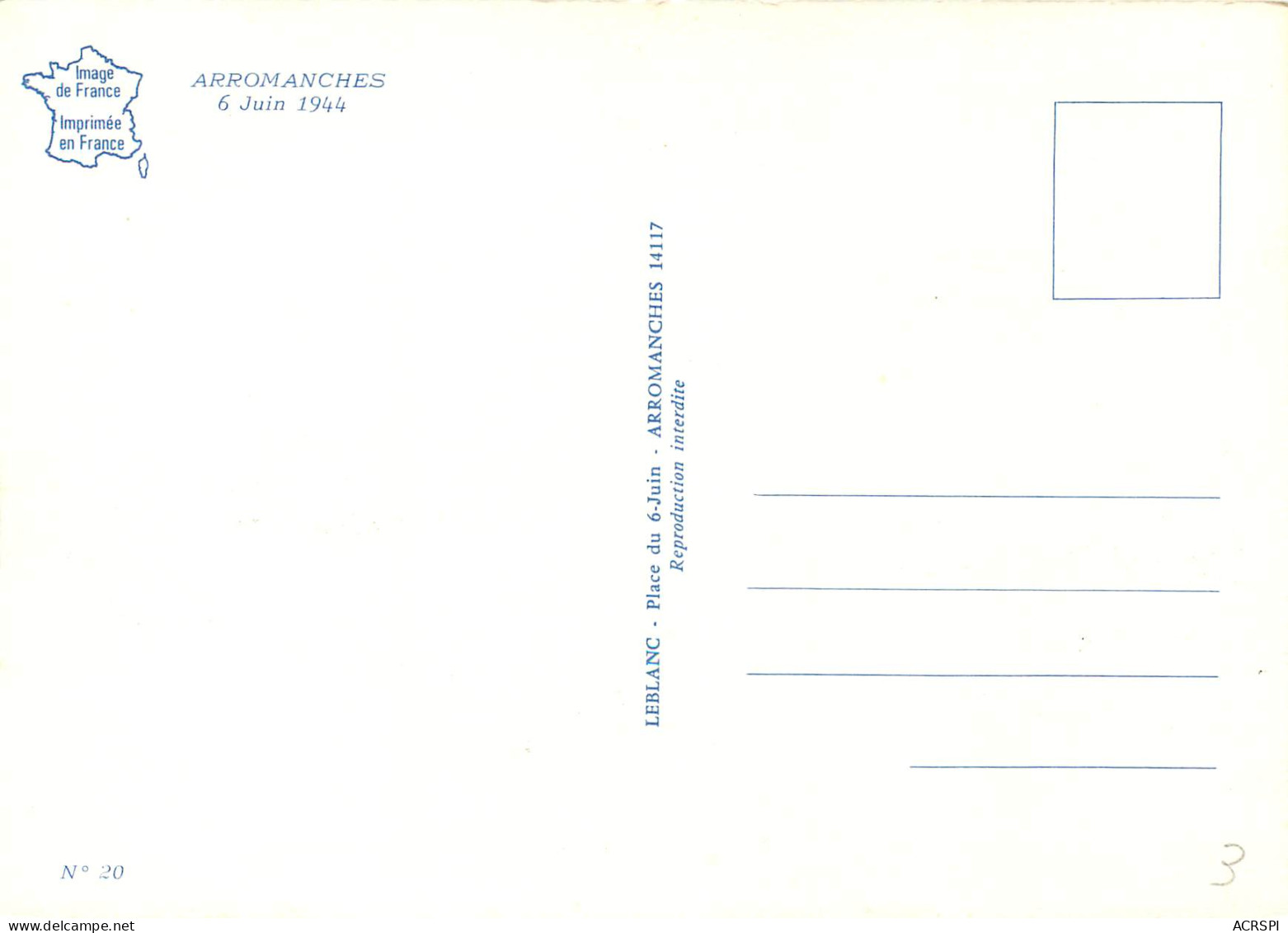 ARROMANCHES 6 JUIN 1944 8(scan Recto Verso)ME2668 - Arromanches