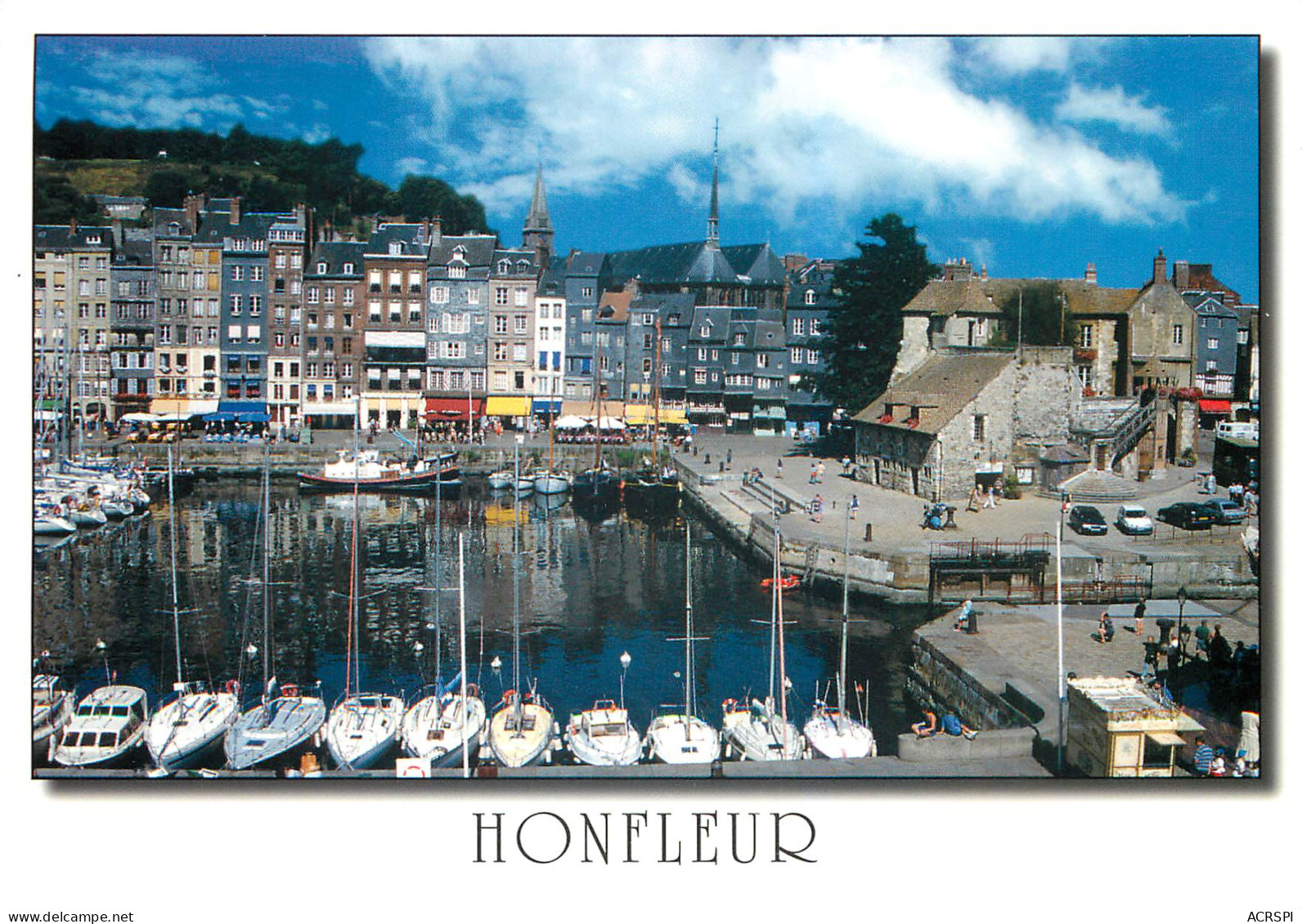 HONFLEUR  Le Vieux Bassin Le Quai Sainte Catherine Et Ses Facade Typiques 28(scan Recto Verso)ME2668 - Honfleur