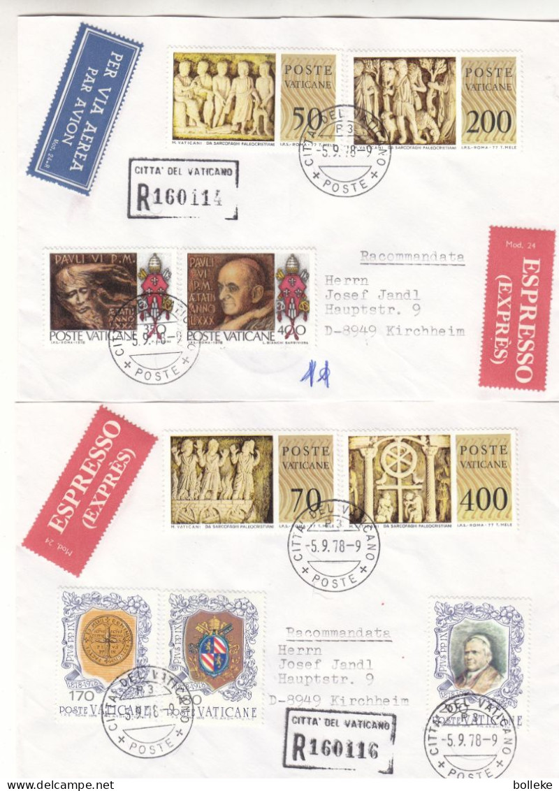 Vatican - 3 Lettres Recom De 1978  - Oblit Citta Del Vaticano - Peinture - Rubens - - Cartas & Documentos
