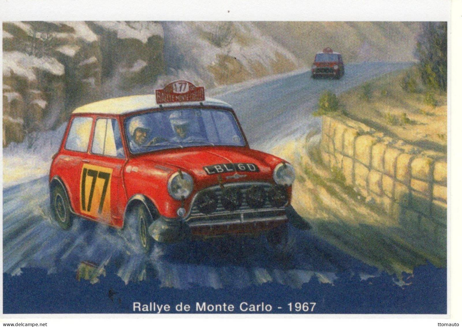 Mini Cooper S - Rallye De Monte-Carlo 1967  - Art Carte CPR - Rallye