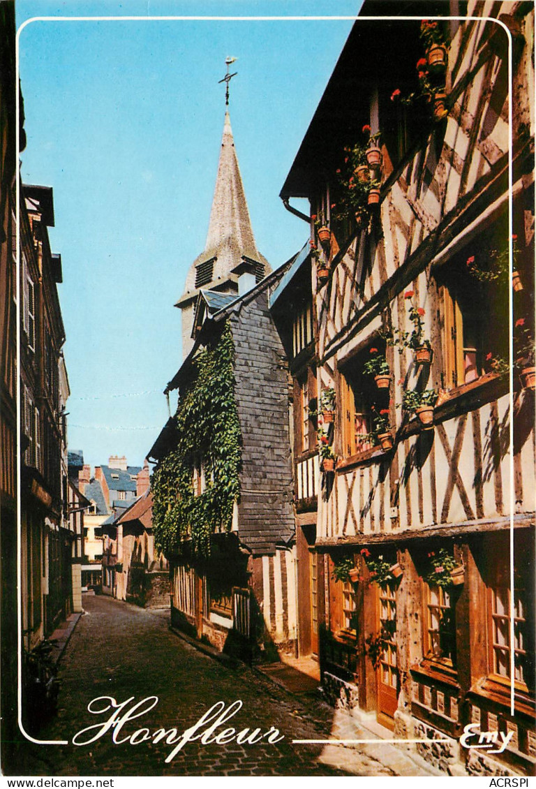 HONFLEUR Vieille Rue Typique Et Clocher De Sainte Catherine 23(scan Recto Verso)ME2670 - Honfleur