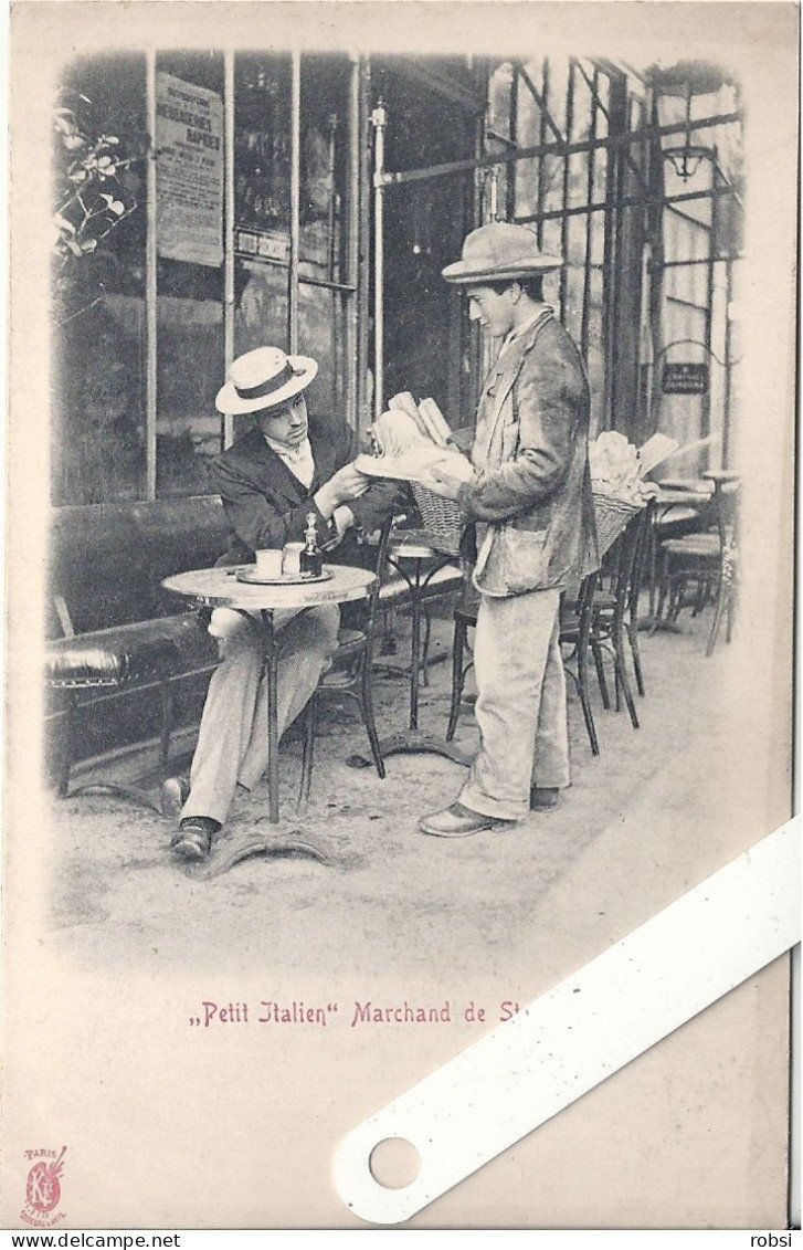 75 Petits Métiers,  " à La Palette Rouge" ,  Petit Italien, Marchand De Statuettes,  D4026 - Straßenhandel Und Kleingewerbe