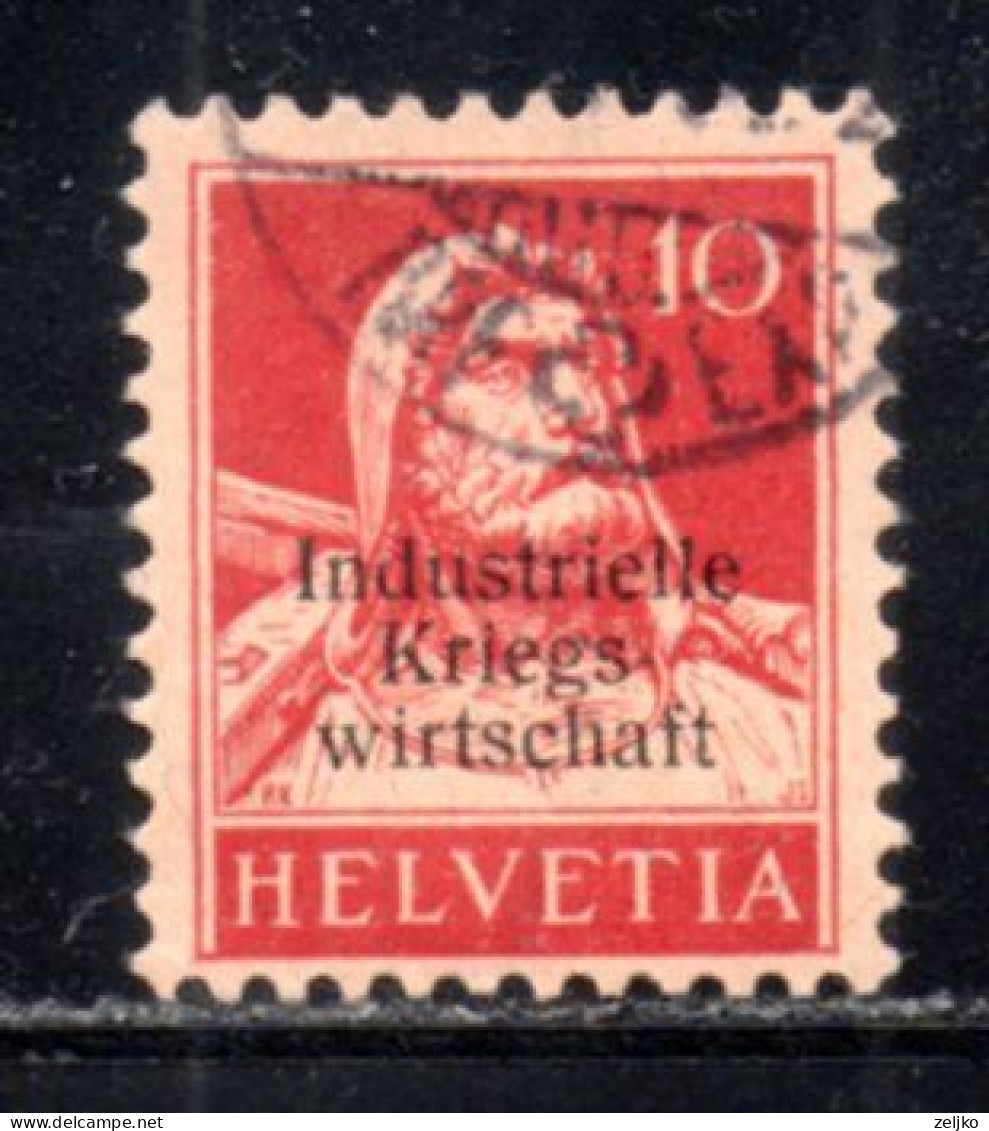 Switzerland, Used, Industrielle Kriegs - Wirtschaft 1918, Michel 4 I - Dienstmarken