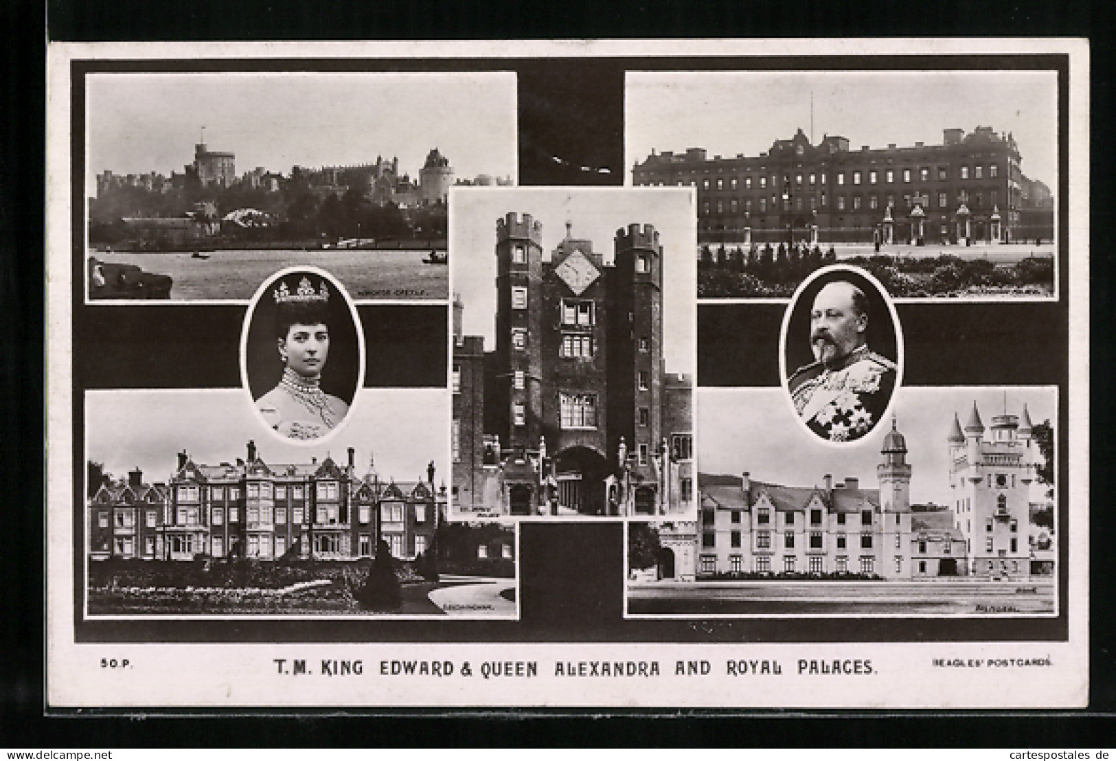 Pc King Edward, Queen Alexandra And Royal Palaces  - Koninklijke Families