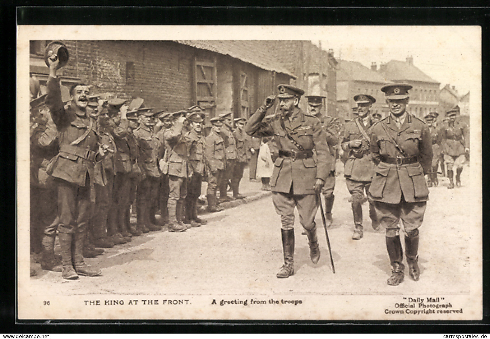 Pc The King At The Front, A Greeting From The Troops  - Royal Families