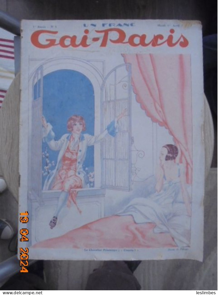 GAI PARIS  - JOURNAL HUMORISTIQUE - 1er ANNEE, N° 1 -  MARDI 1er AVRIL 1930 - 1900 - 1949