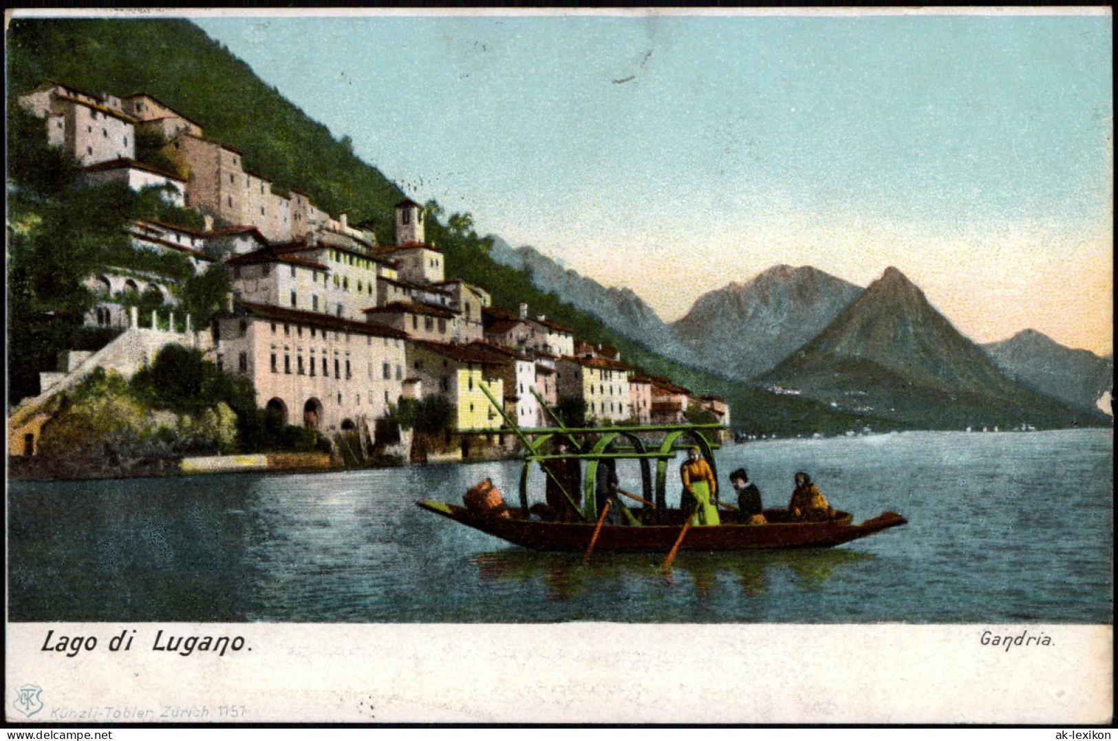 Ansichtskarte Gandria-Lugano Gondel Vor Der Stadt 1903 - Otros & Sin Clasificación