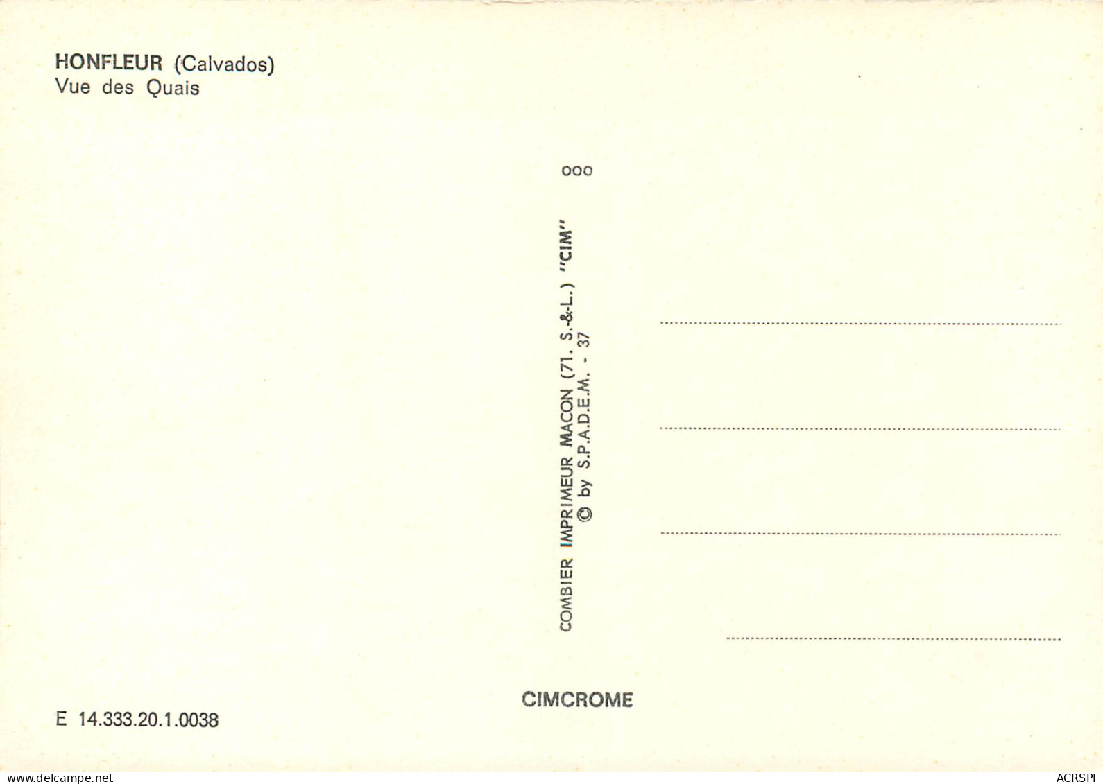 HONFLEUR Vue Des Quais 12(scan Recto Verso)ME2674 - Honfleur